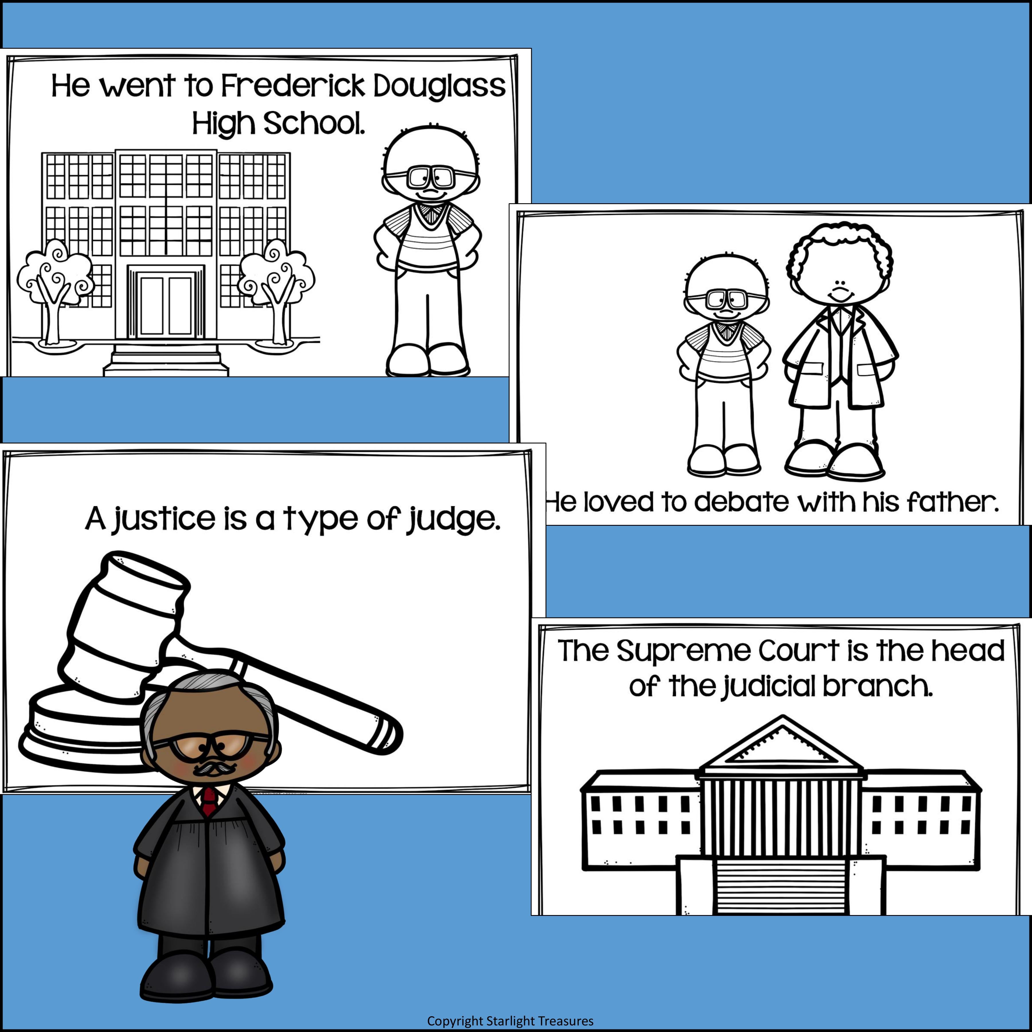 Thurgood Marshall Mini Book for Early Readers: Black History Month