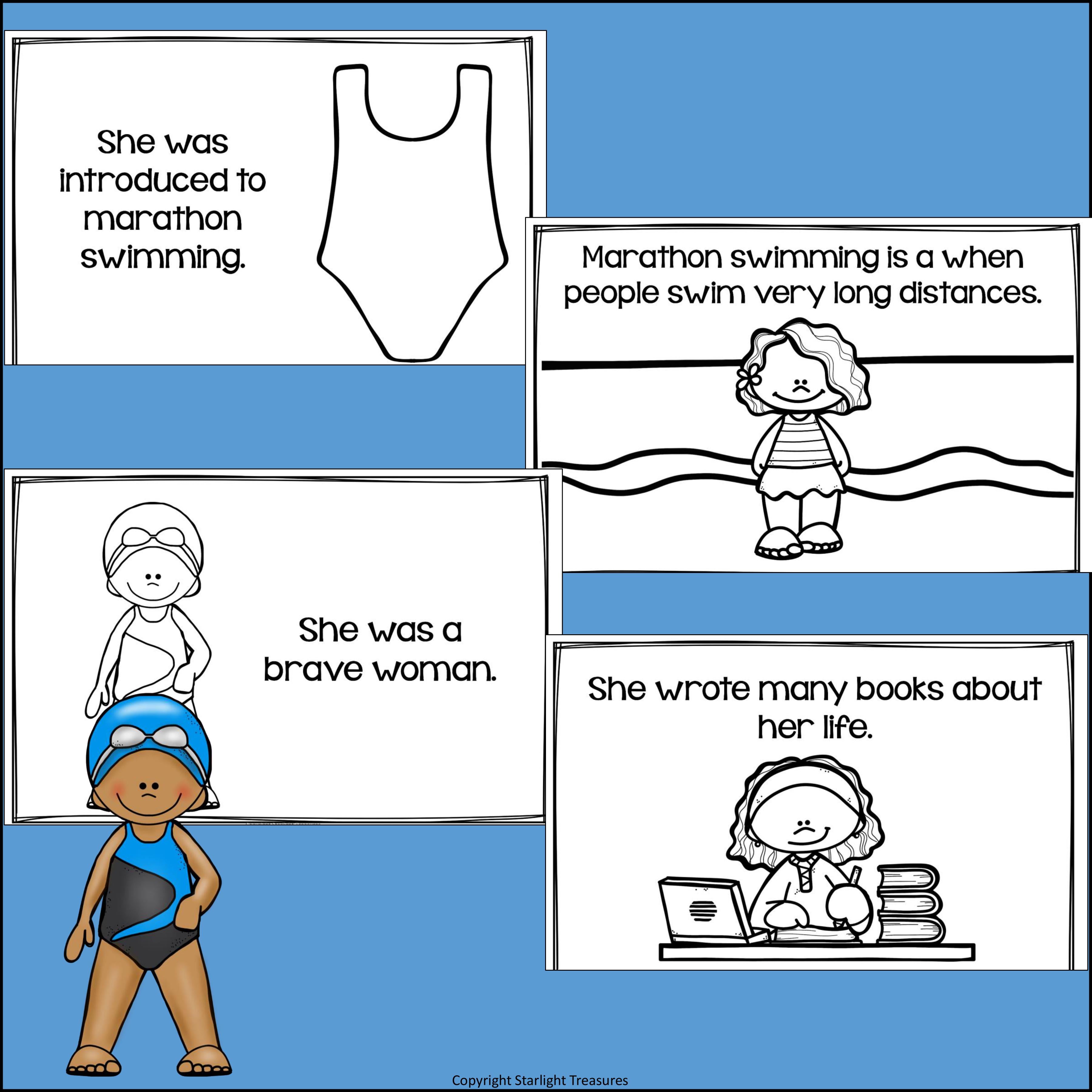 Diana Nyad Mini Book for Early Readers: Women's History Month