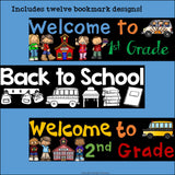 Back to School Cut n' Color Bookmarks