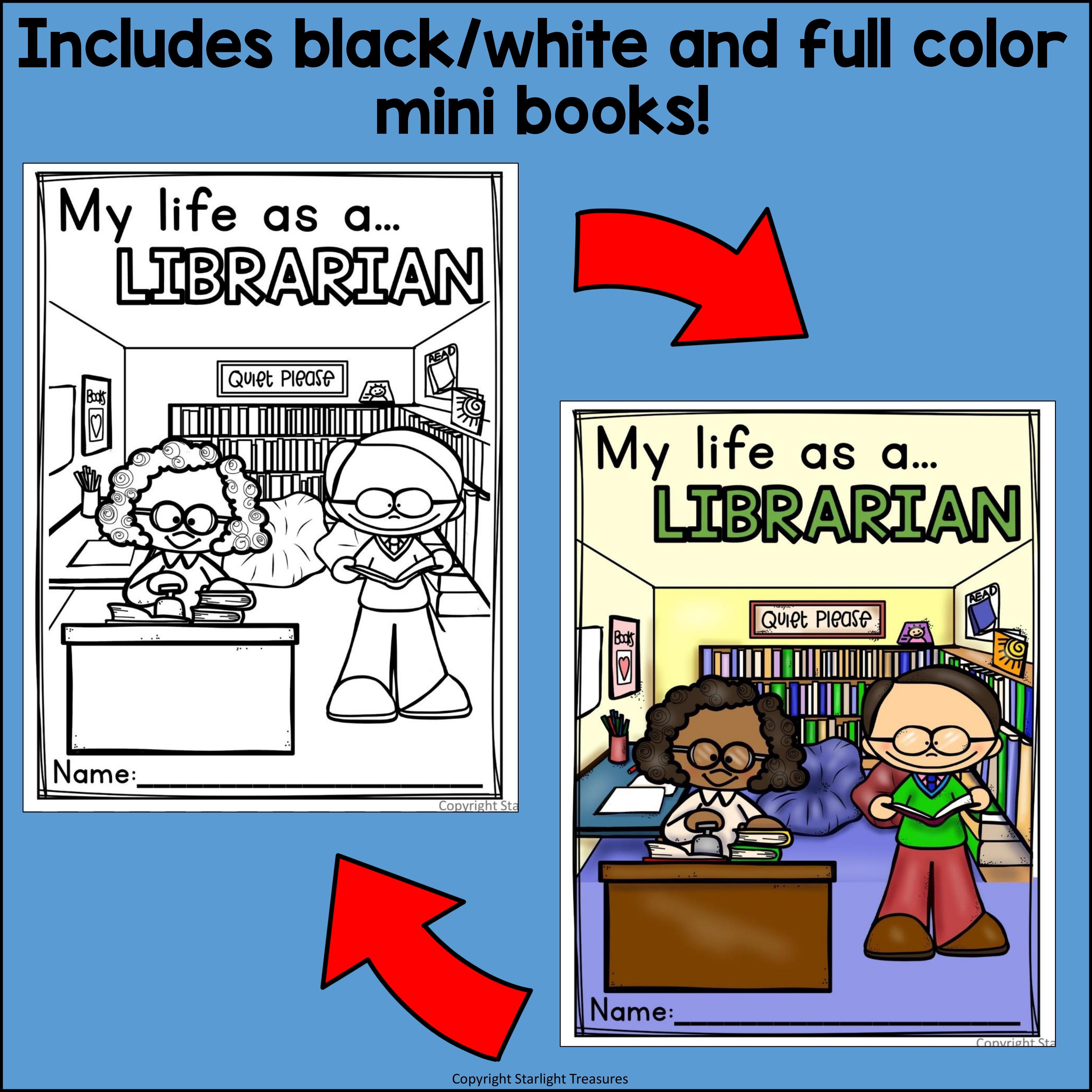Librarian Mini Book for Early Readers