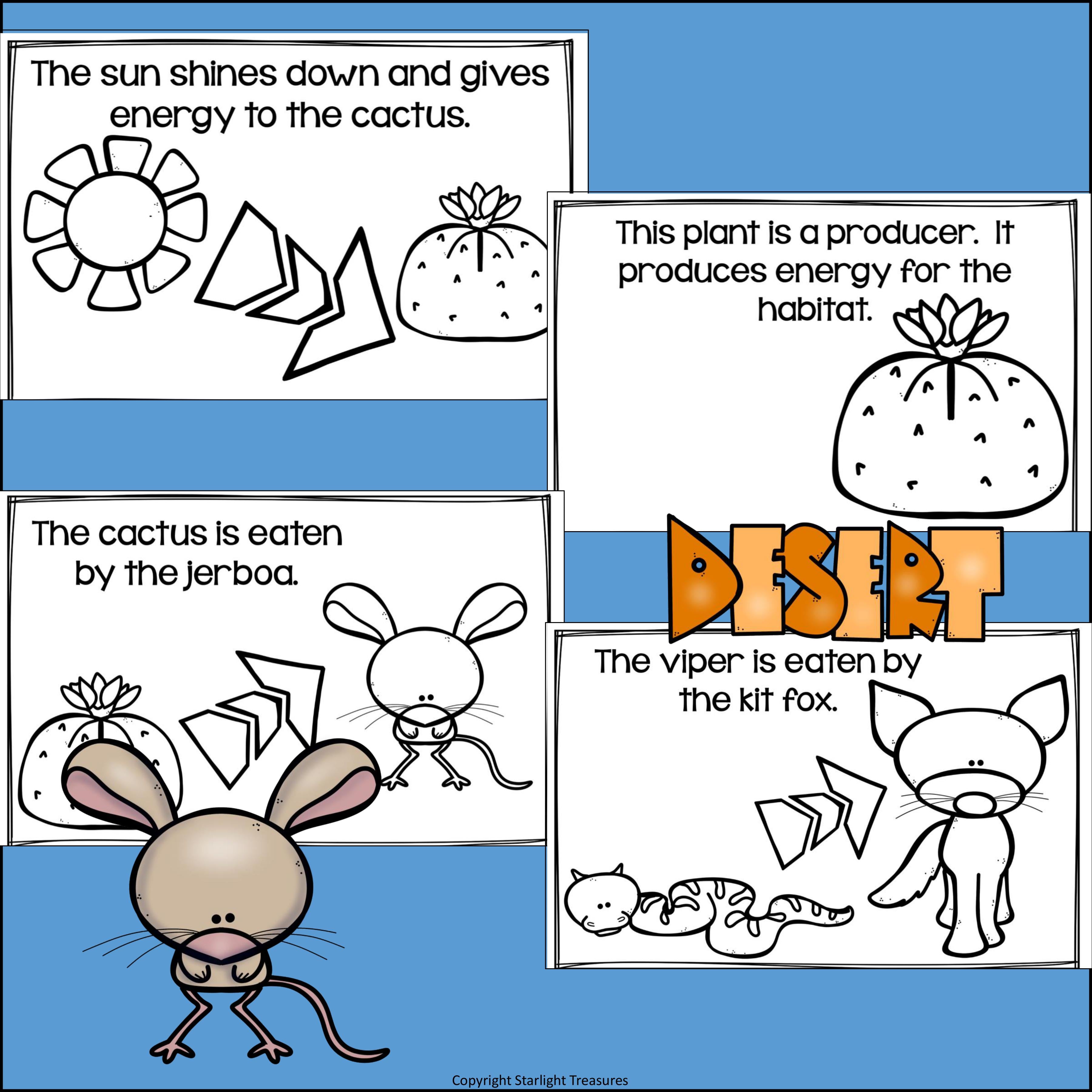 Desert Food Chain Mini Book for Early Readers - Food Chains