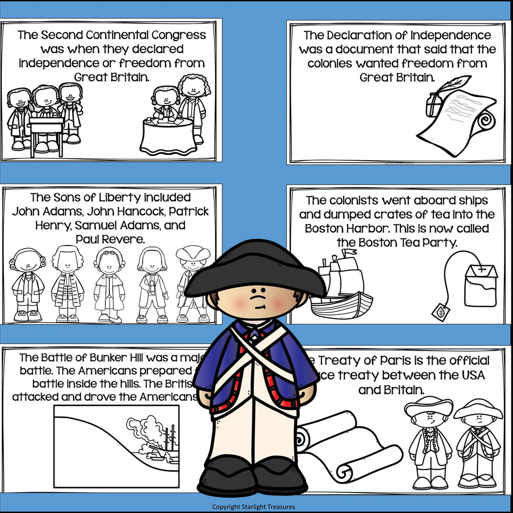 American Revolutionary War Mini Book for Early Readers