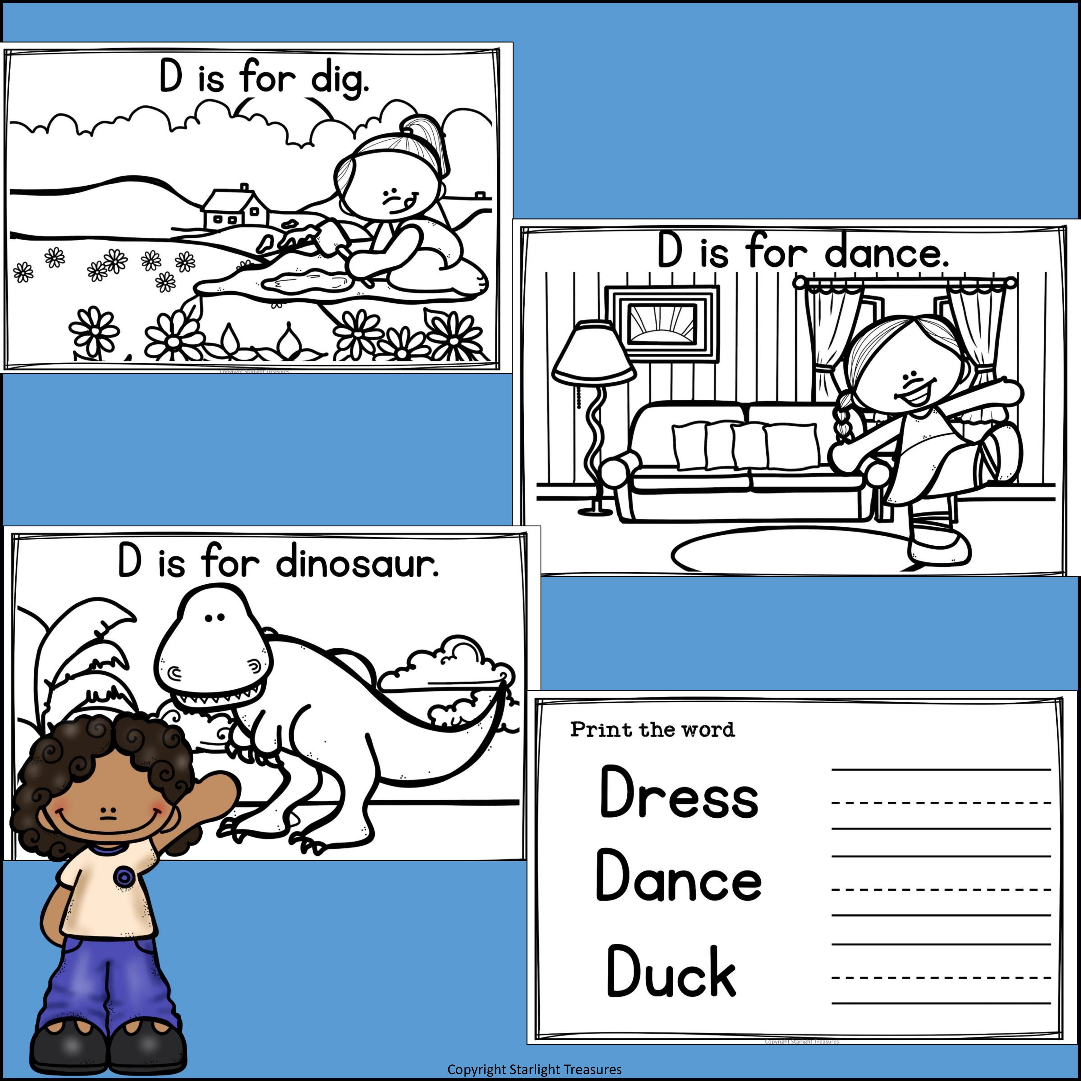 Letter D Mini Book
