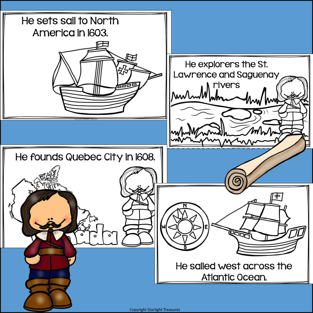 Samuel de Champlain Mini Book for Early Readers: Early Explorers