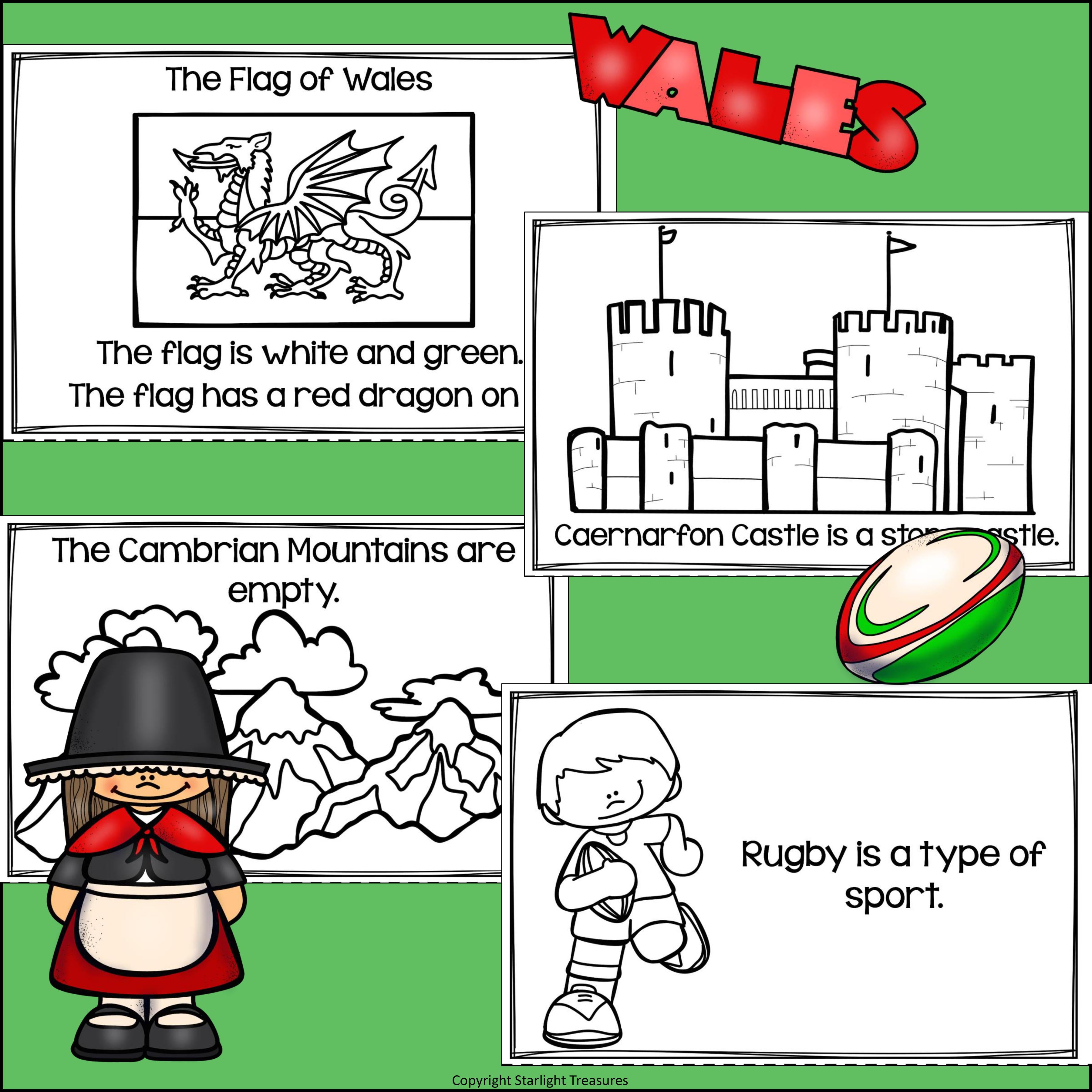 Wales Mini Book for Early Readers - A Country Study