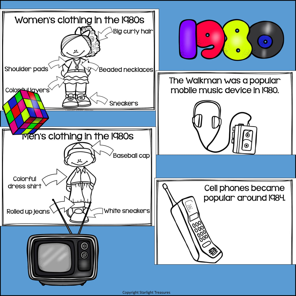 Life in the 1980s Mini Book for Early Readers