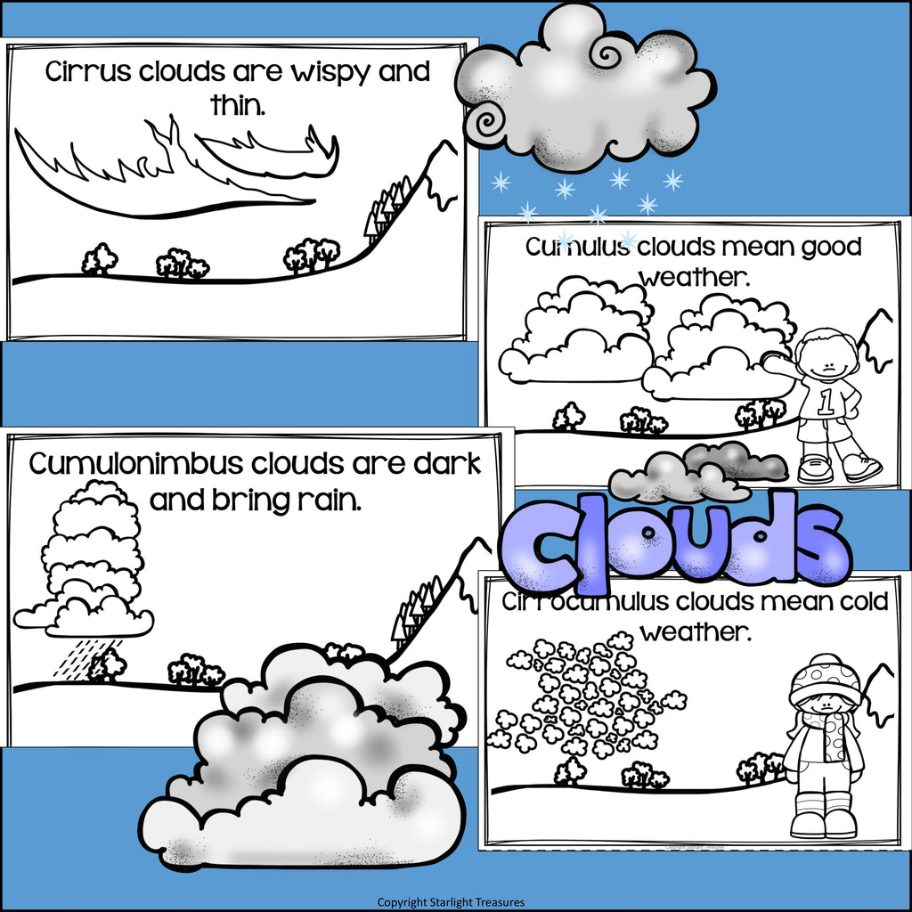 Clouds Mini Book for Early Readers