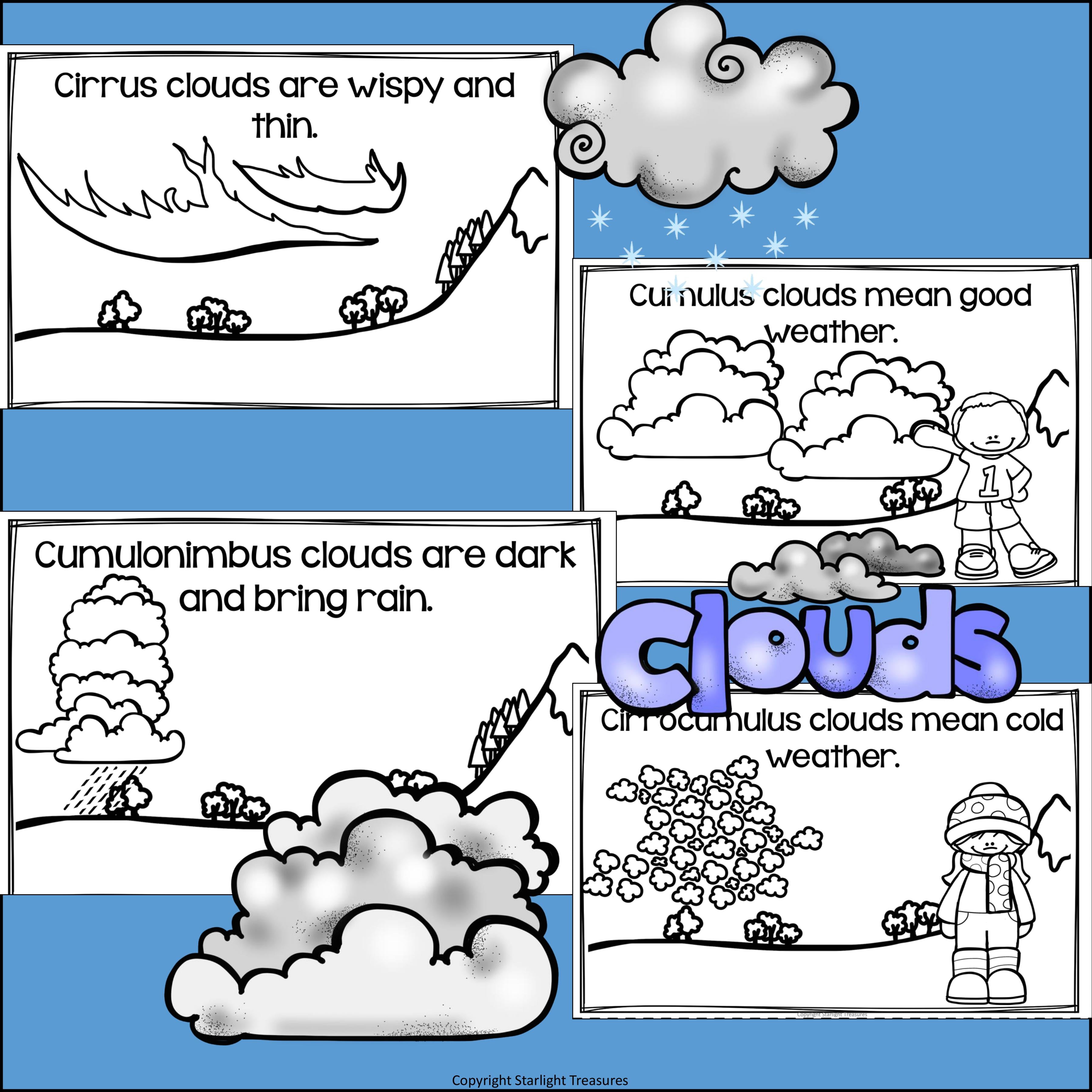 Clouds Mini Book for Early Readers