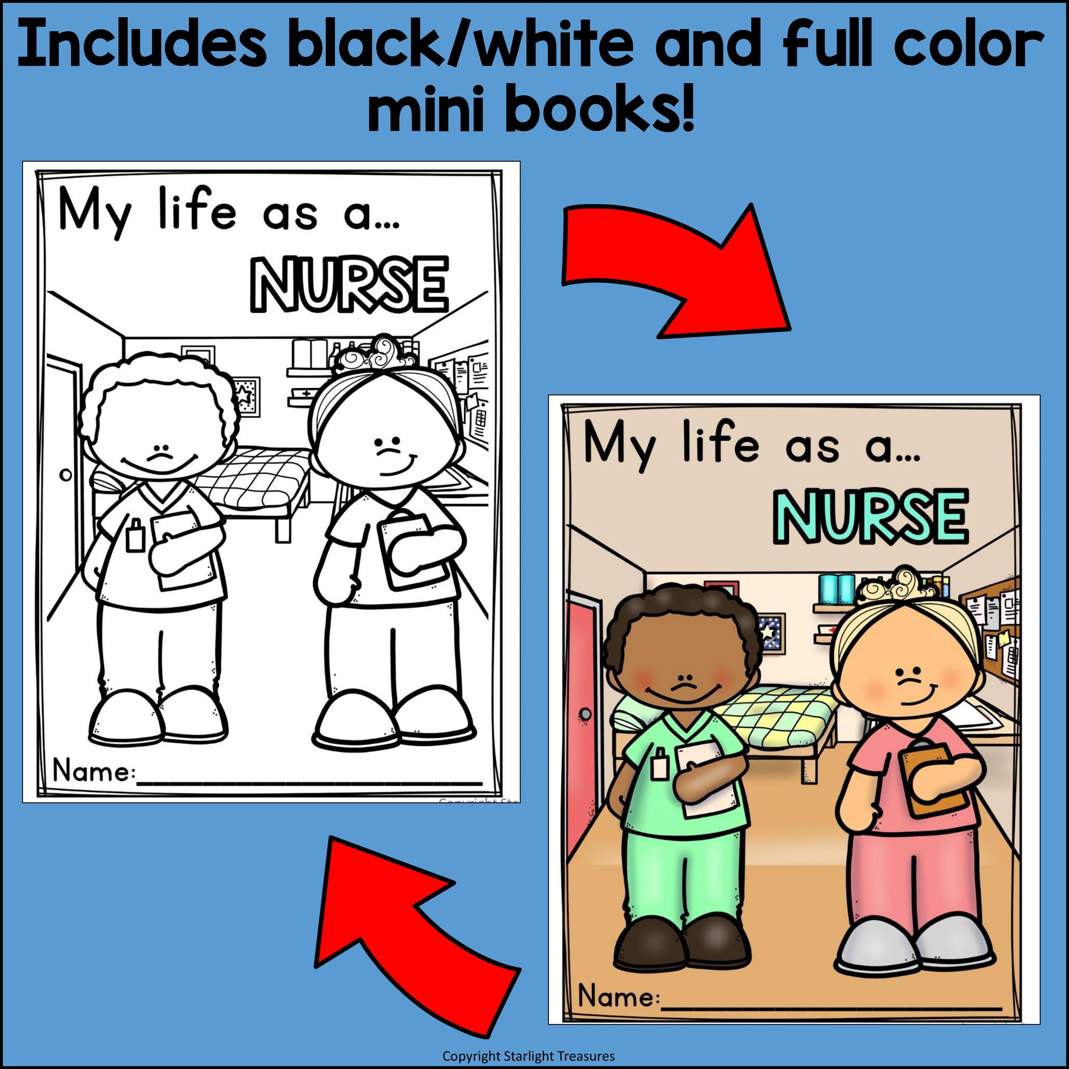 Nurse Mini Book for Early Readers