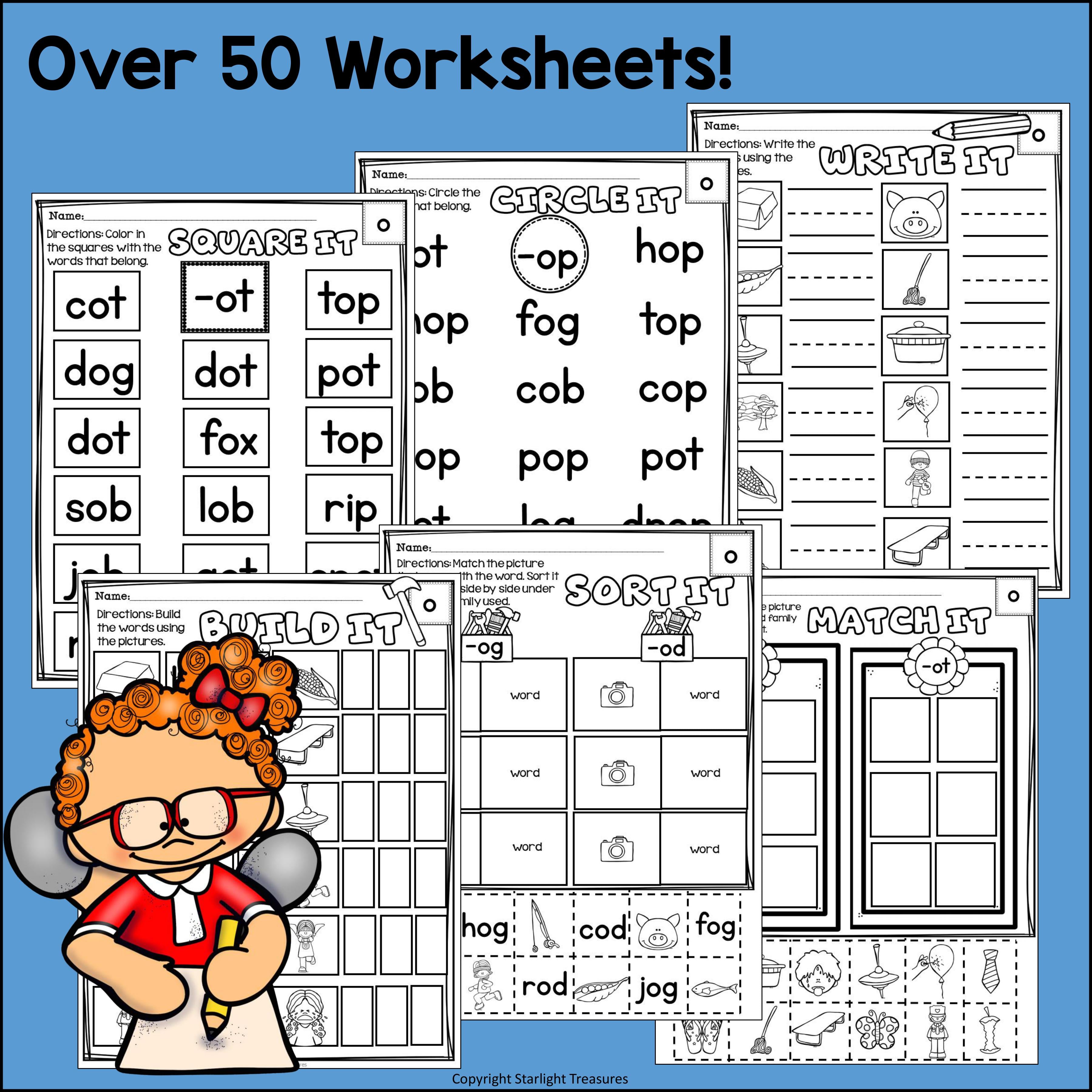 Short O Worksheets and Activities for Early Readers