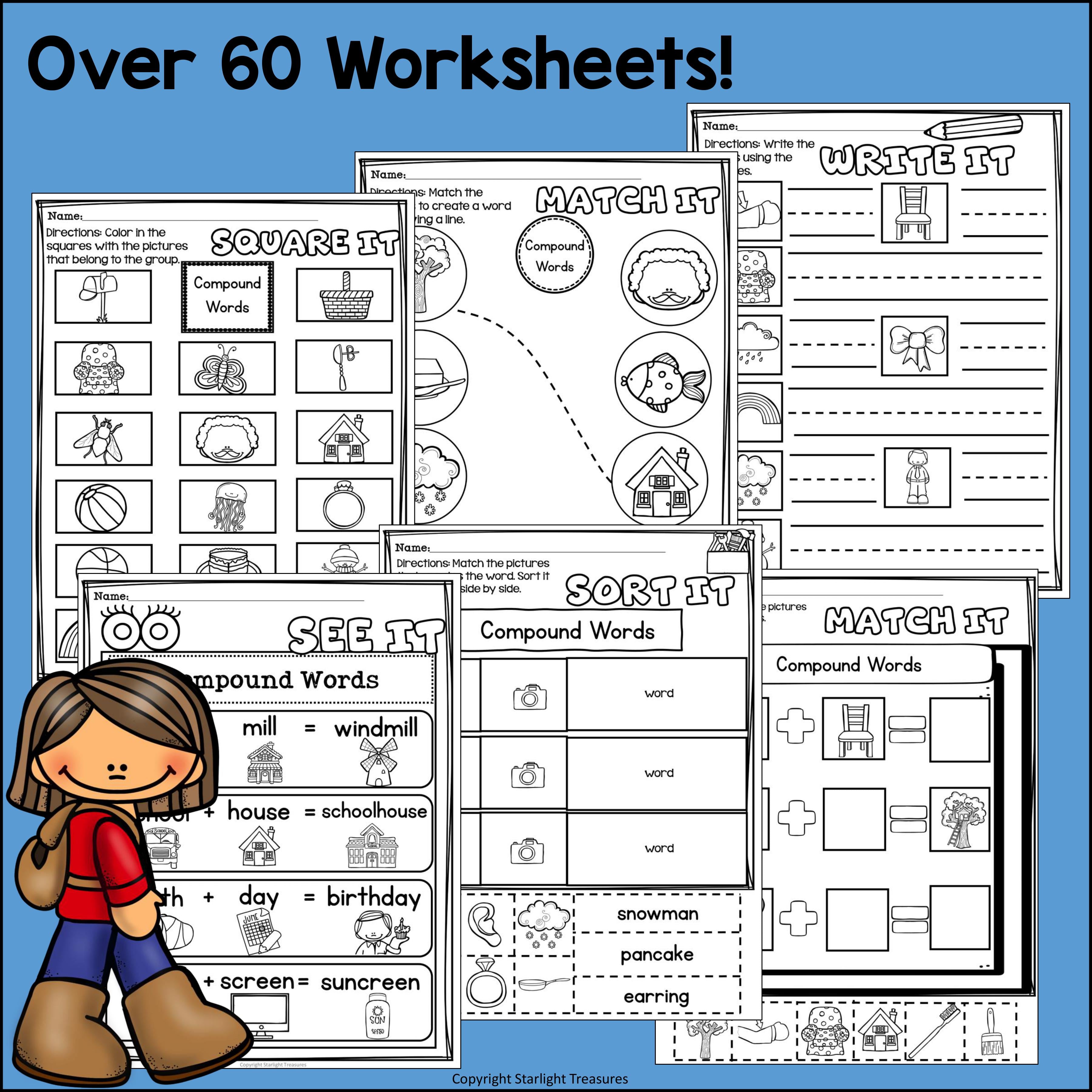 Compound Words Worksheets and Activities for Early Readers
