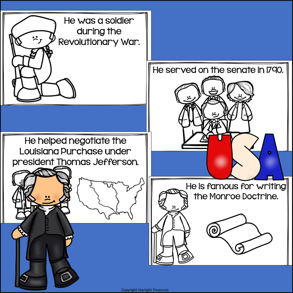 James Monroe Mini Book for Early Readers