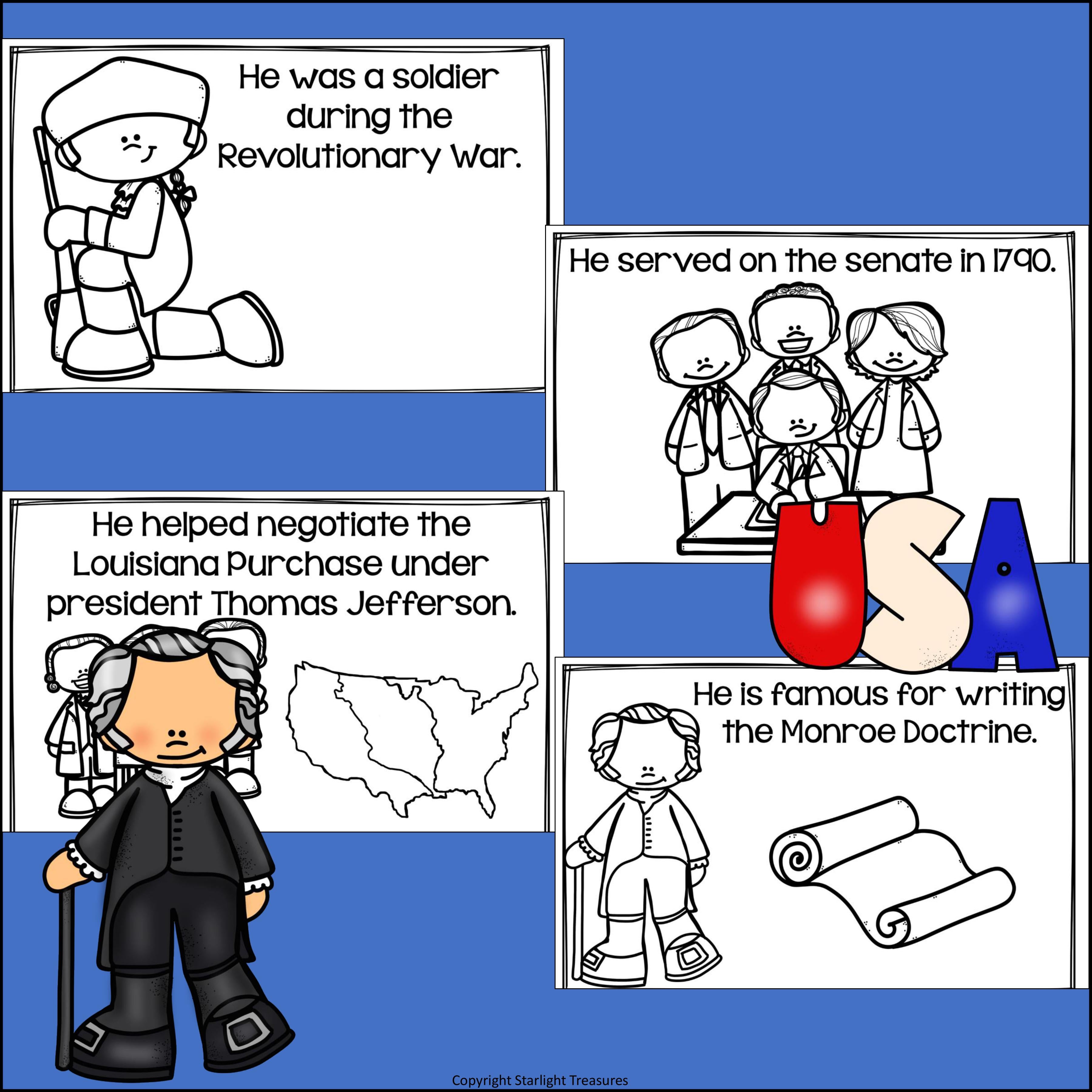James Monroe Mini Book for Early Readers