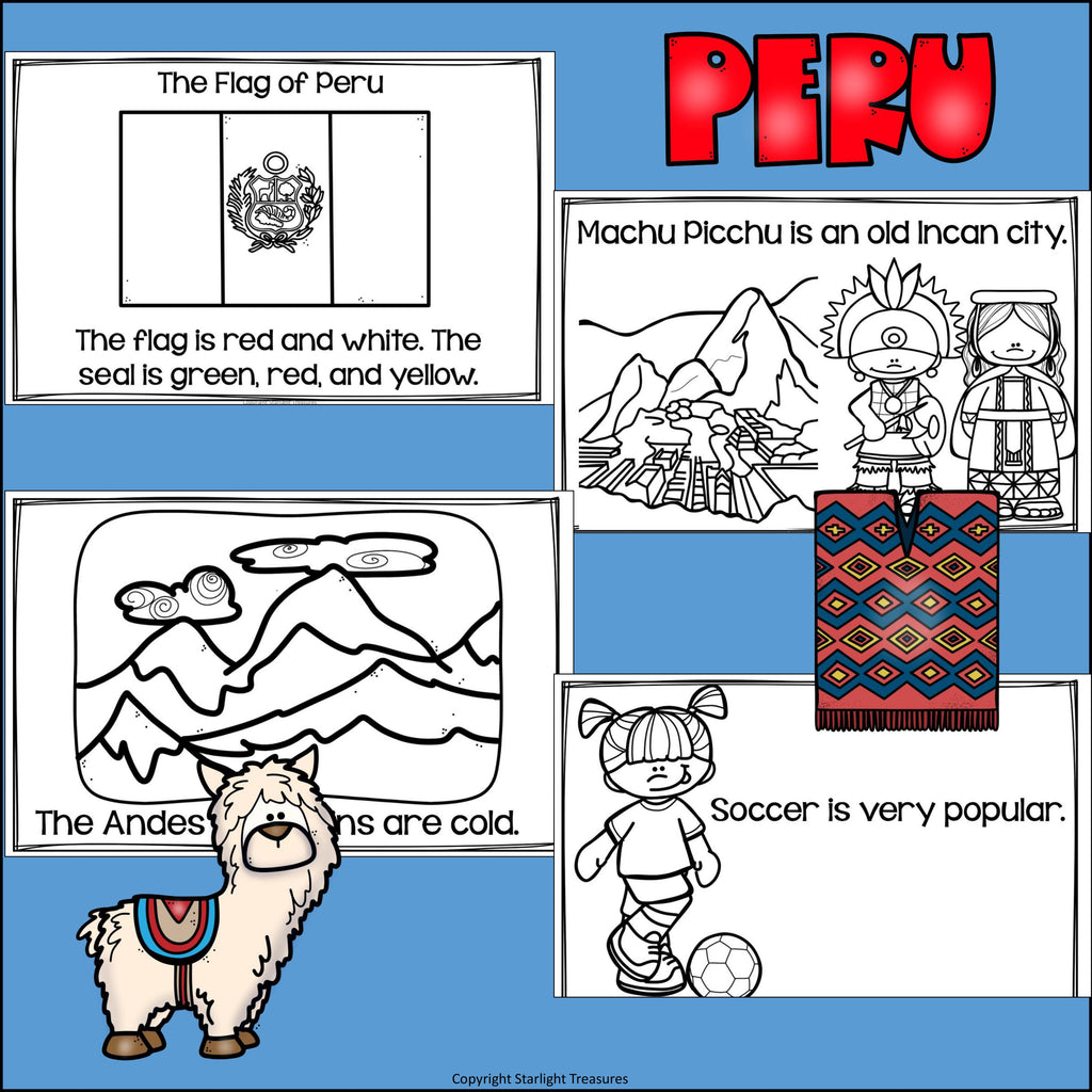 Peru Mini Book for Early Readers - A Country Study