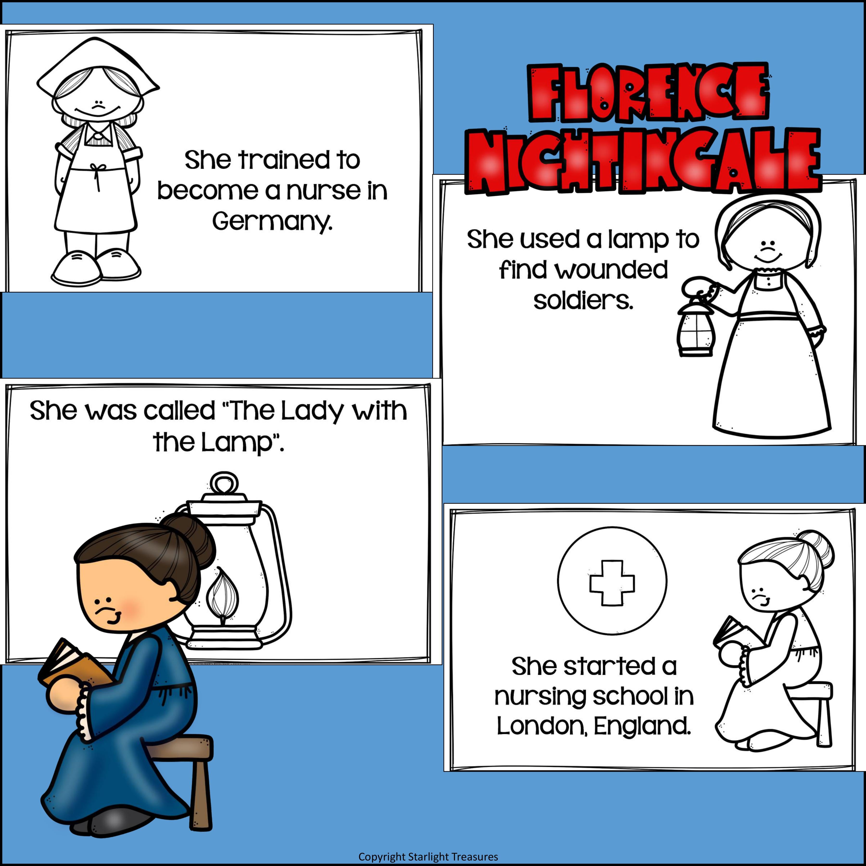 Florence Nightingale Mini Book for Early Readers: Women's History Month