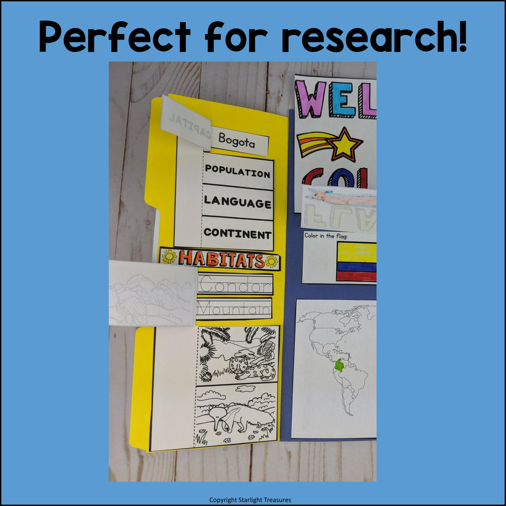 Colombia Lapbook for Early Learners - A Country Study