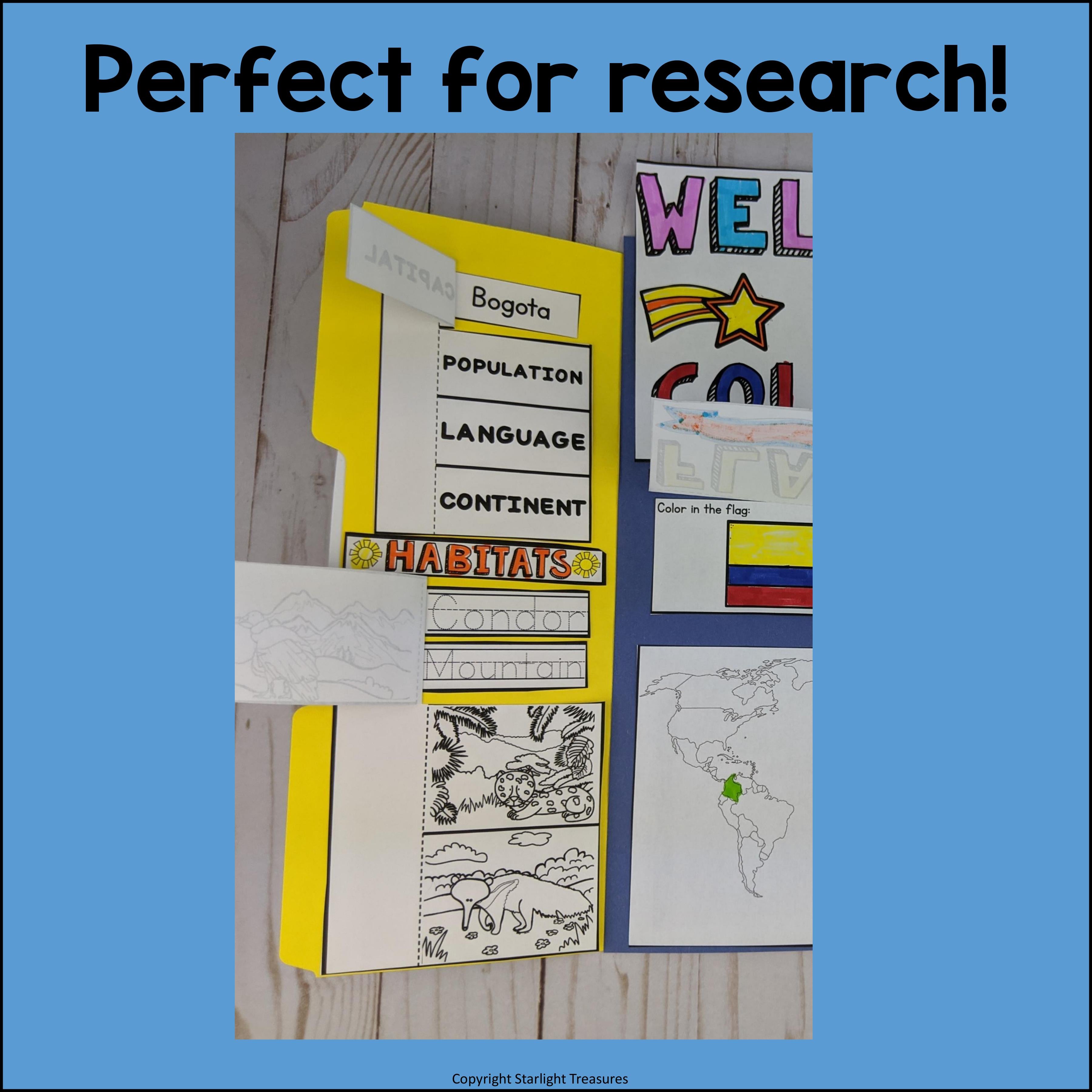 Colombia Lapbook for Early Learners - A Country Study