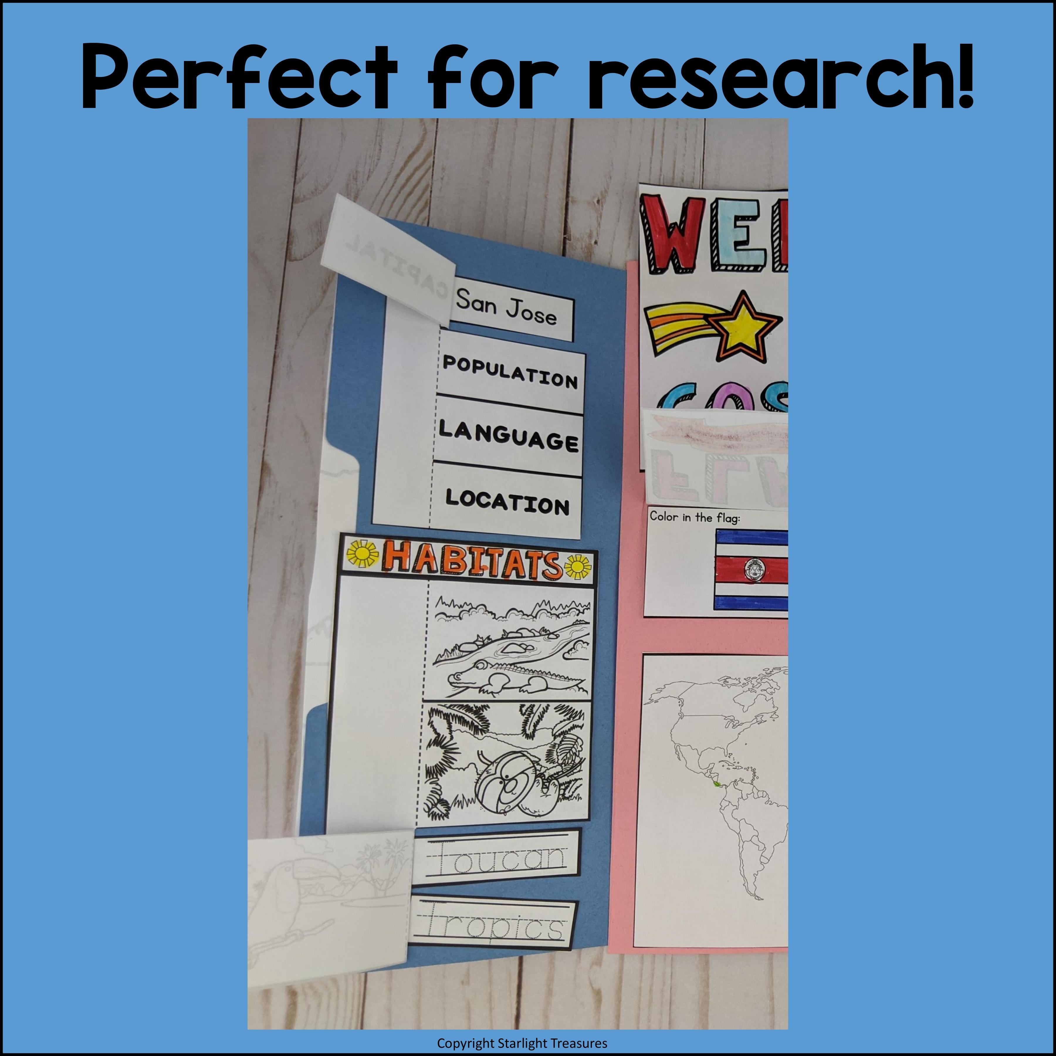 Costa Rica Lapbook for Early Learners - A Country Study