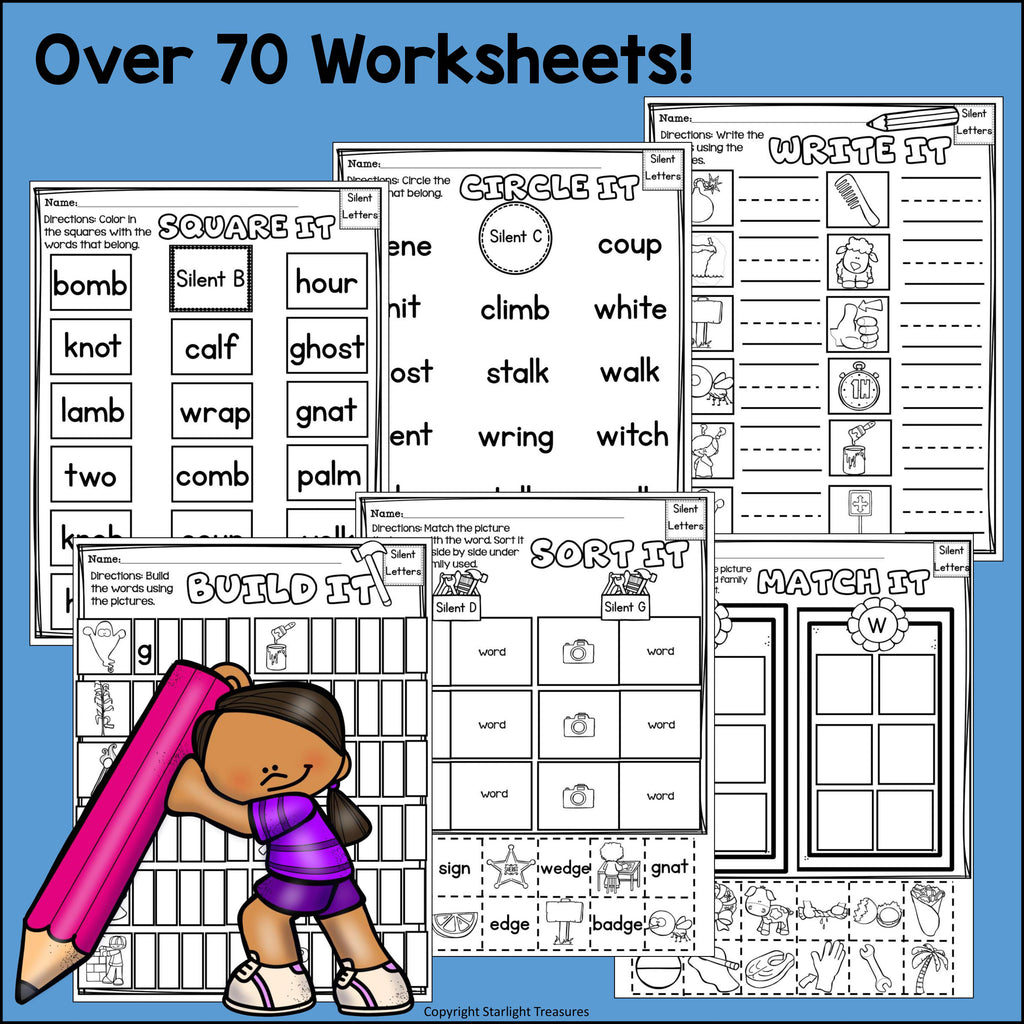 Silent Letters Worksheets and Activities for Early Readers