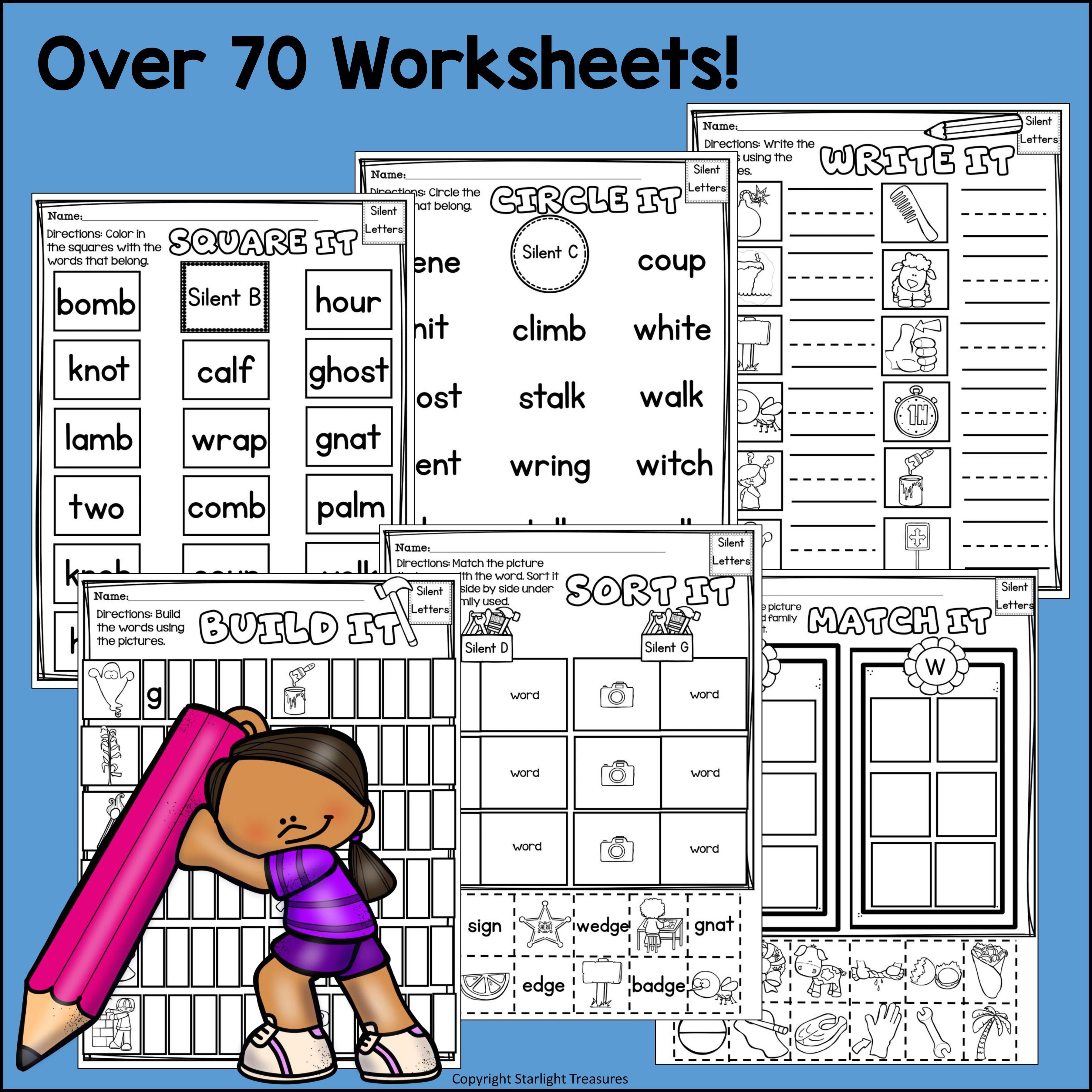 Silent Letters Worksheets and Activities for Early Readers