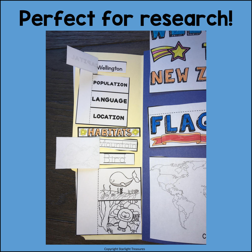 New Zealand Lapbook for Early Learners - A Country Study