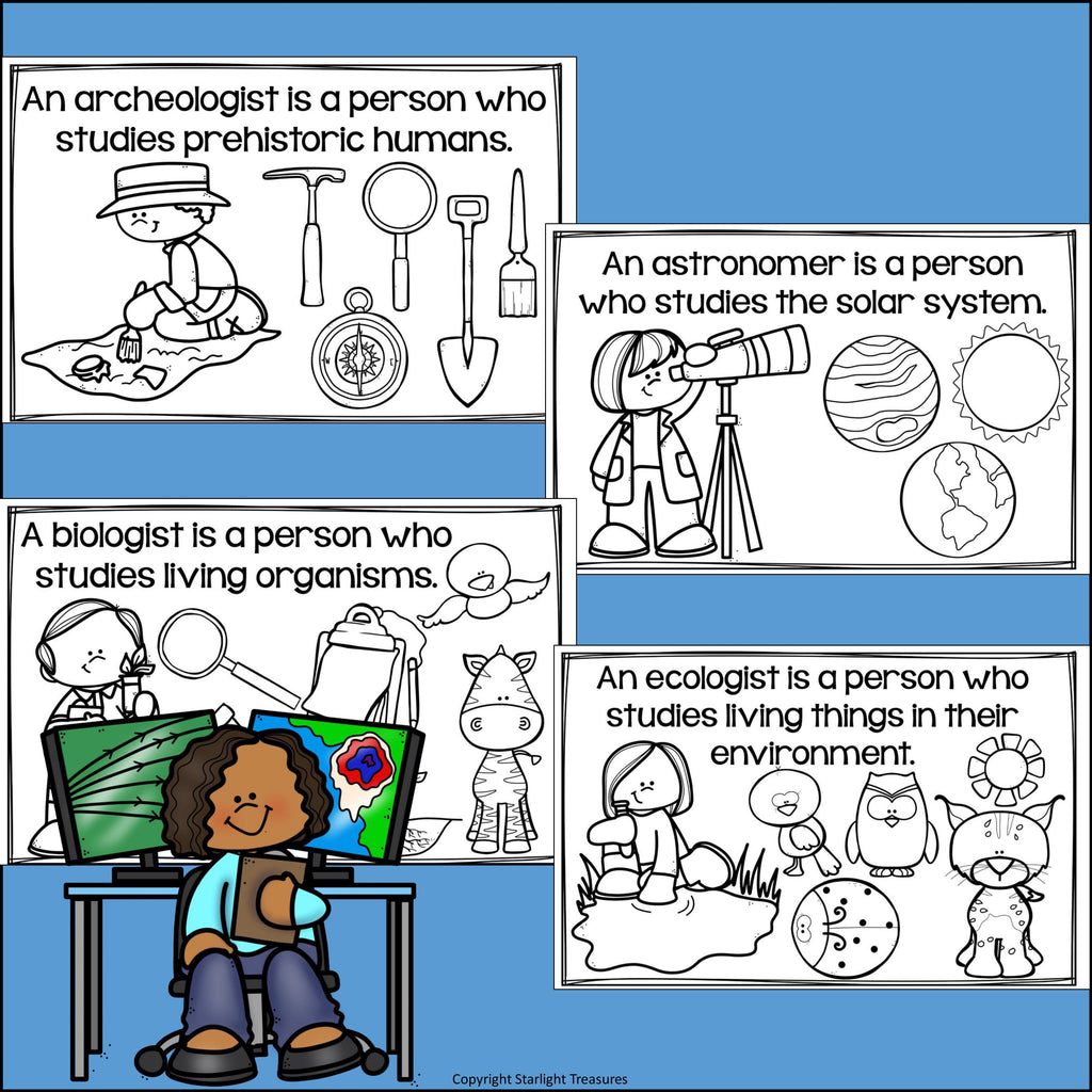 Types of Scientists Mini Book for Early Readers