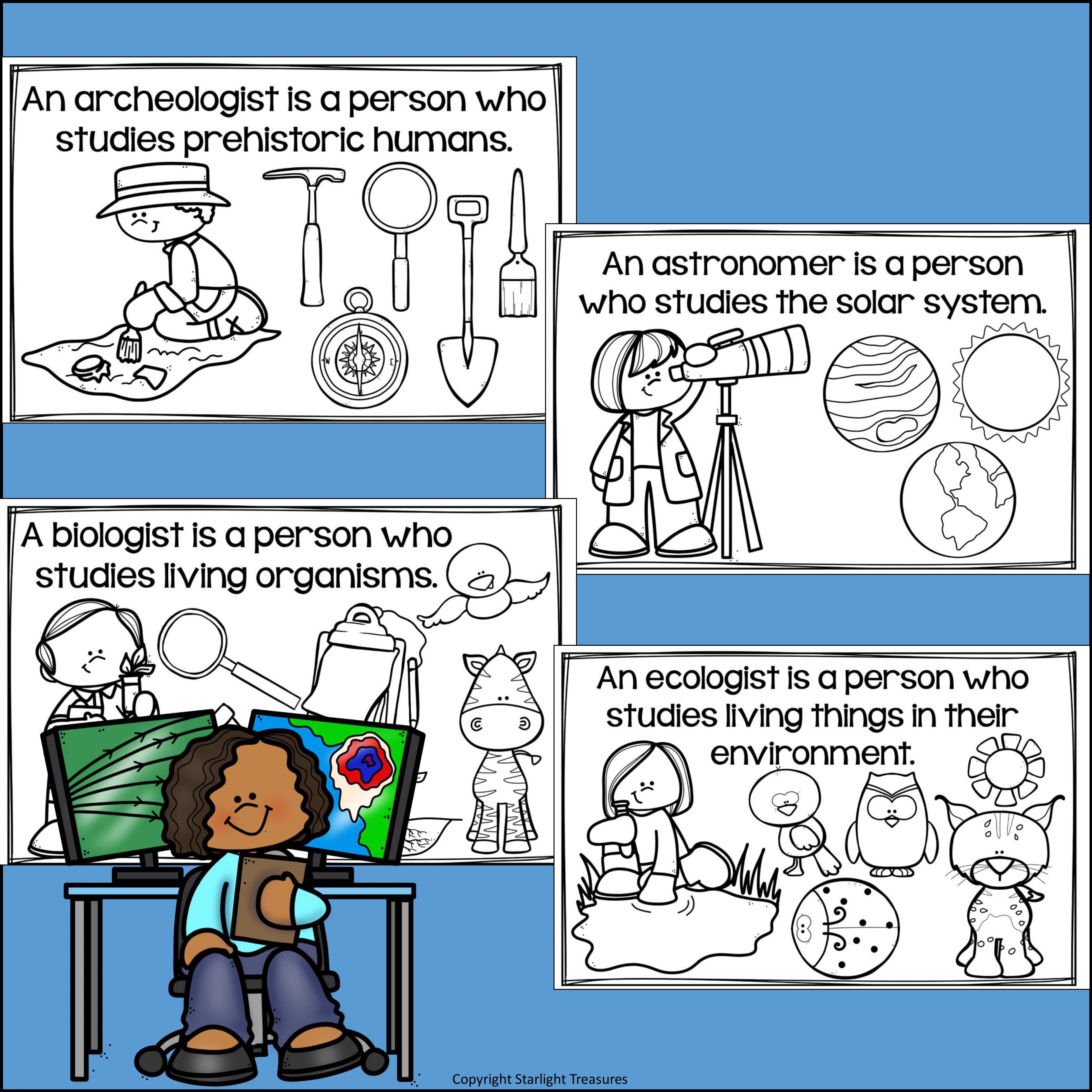 Types of Scientists Mini Book for Early Readers