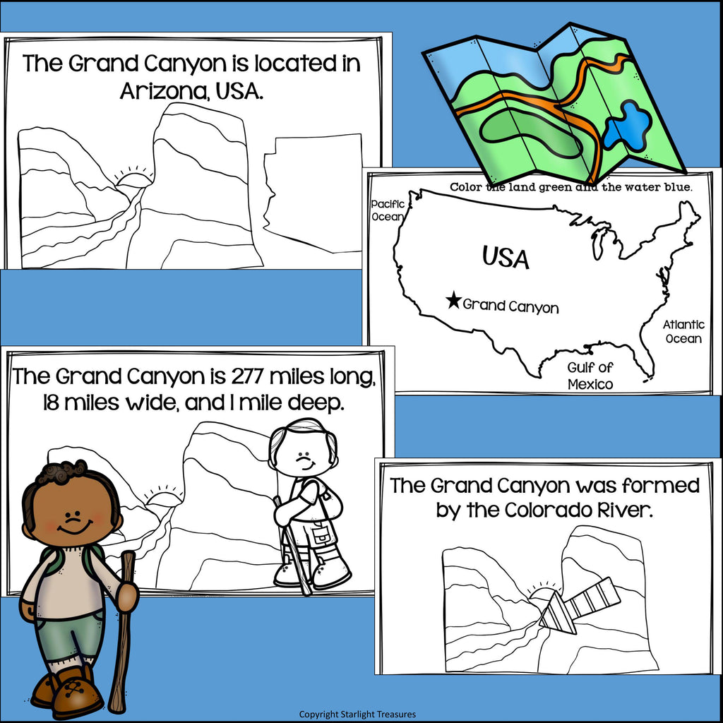 Canyons Mini Book for Early Learners - Landforms