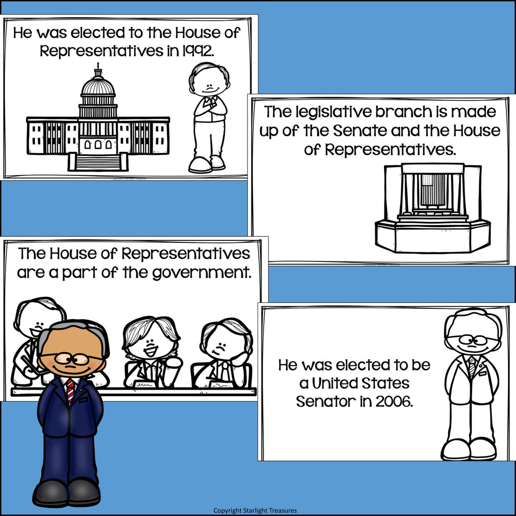 Bob Menendez Mini Book for Early Readers: Hispanic Heritage Month
