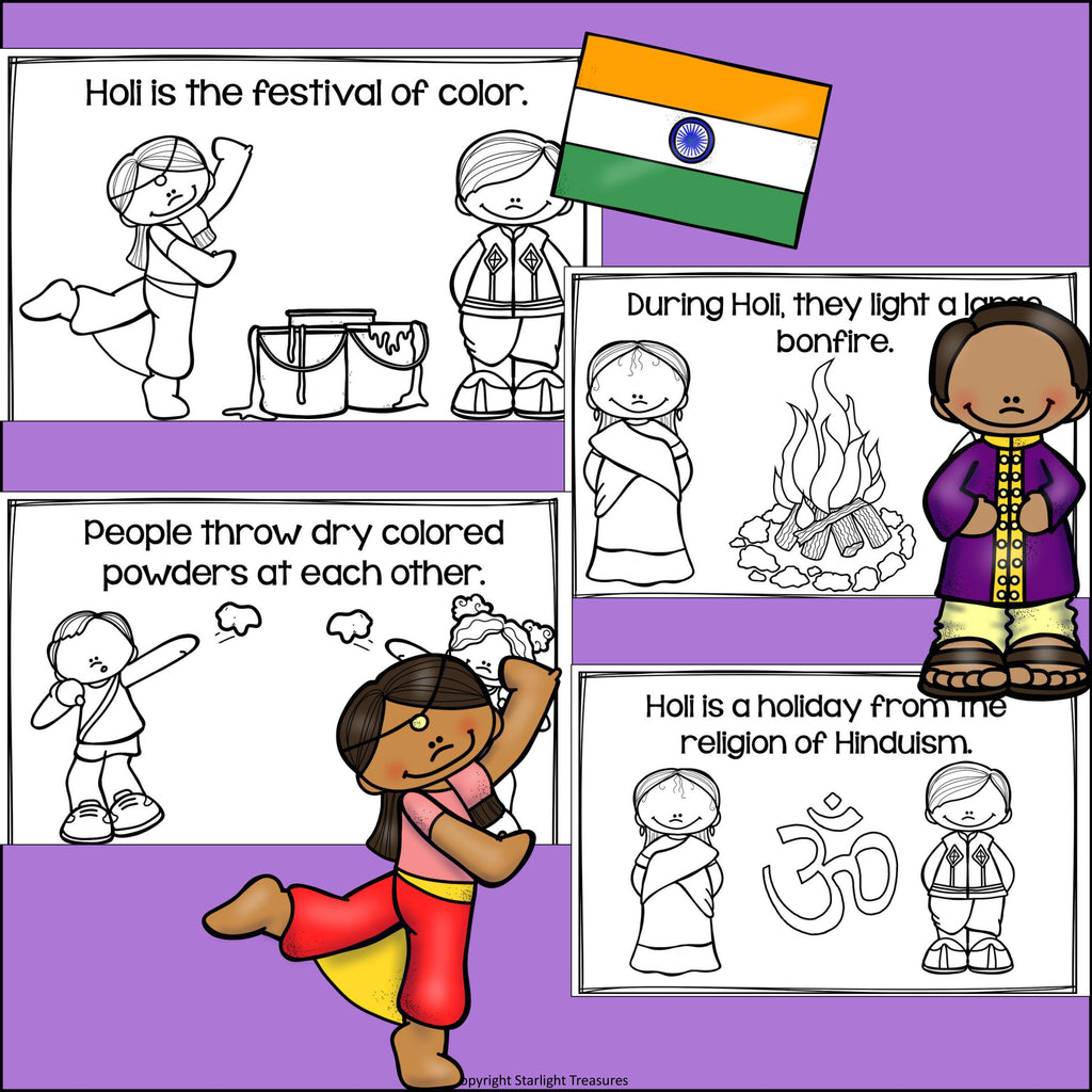 Holi Mini Book for Early Readers