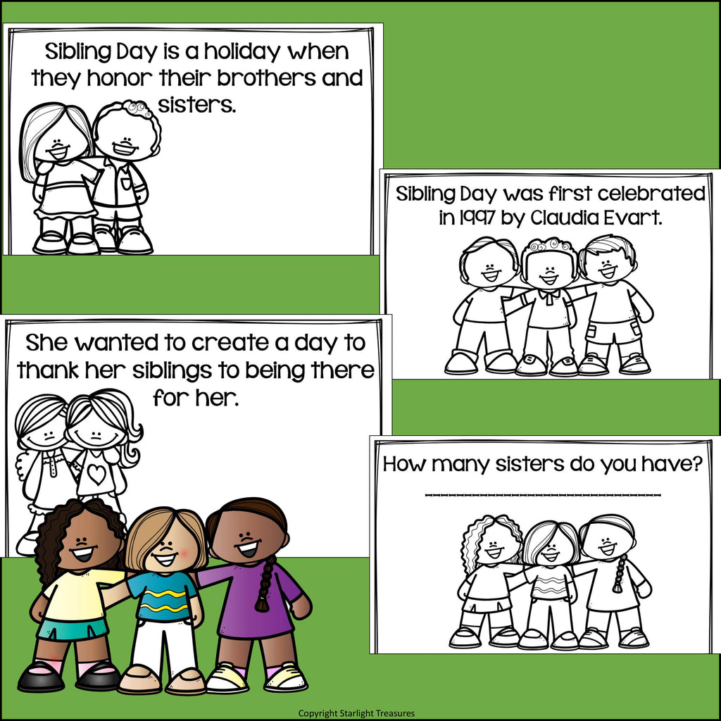 Sibling Day Mini Book for Early Readers