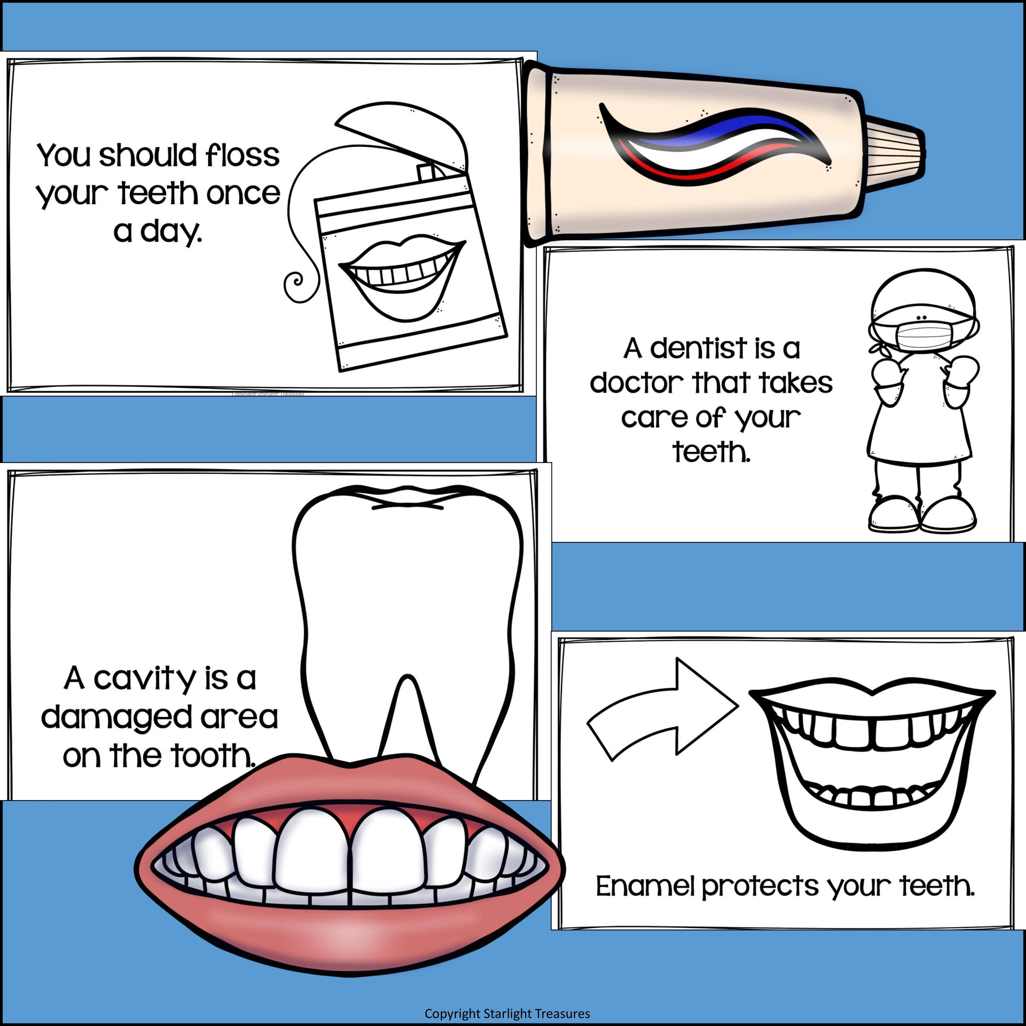Dental Health Mini Book for Early Readers: Dental Health Month