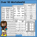 Vowel Pairs OO, EW Worksheets and Activities for Early Readers