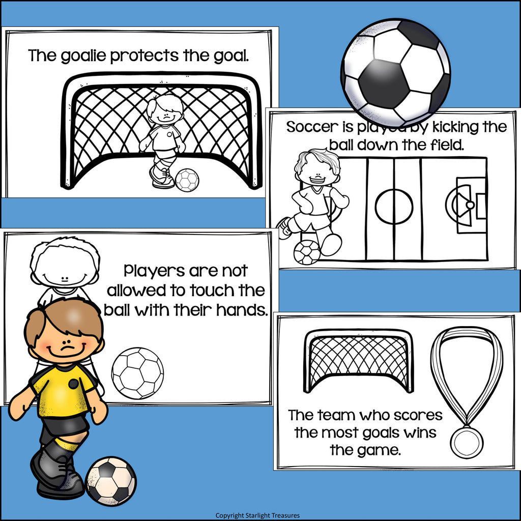 Soccer Mini Book for Early Readers: Sports