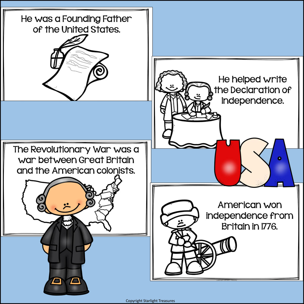 John Adams Mini Book for Early Readers: Presidents' Day
