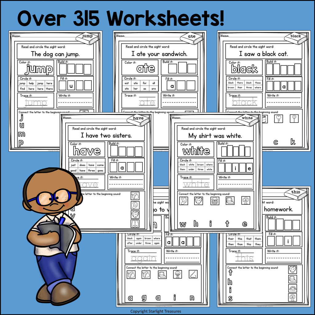 Dolch Sight Words Worksheets and Activities for Early Readers #4