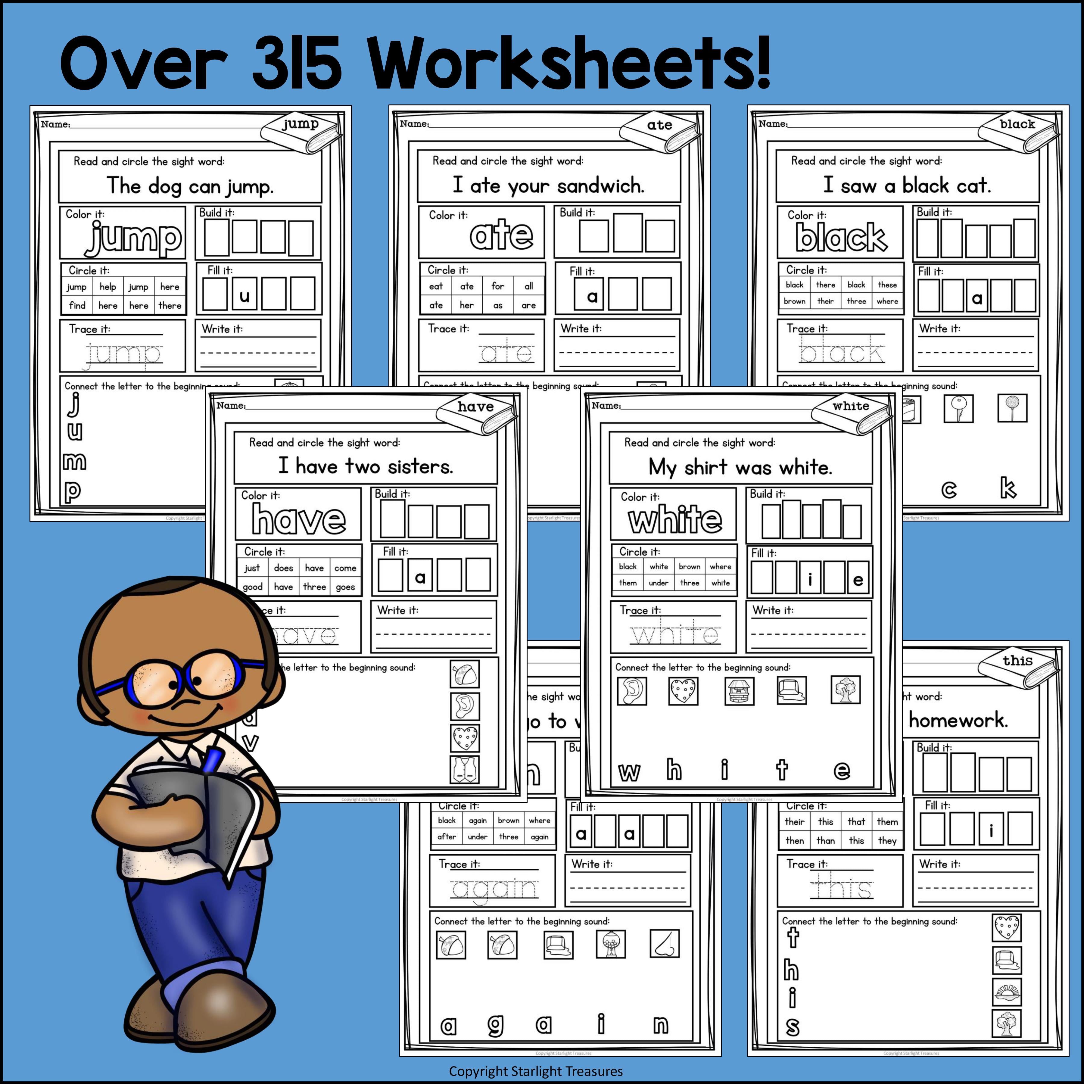 Dolch Sight Words Worksheets and Activities for Early Readers #4