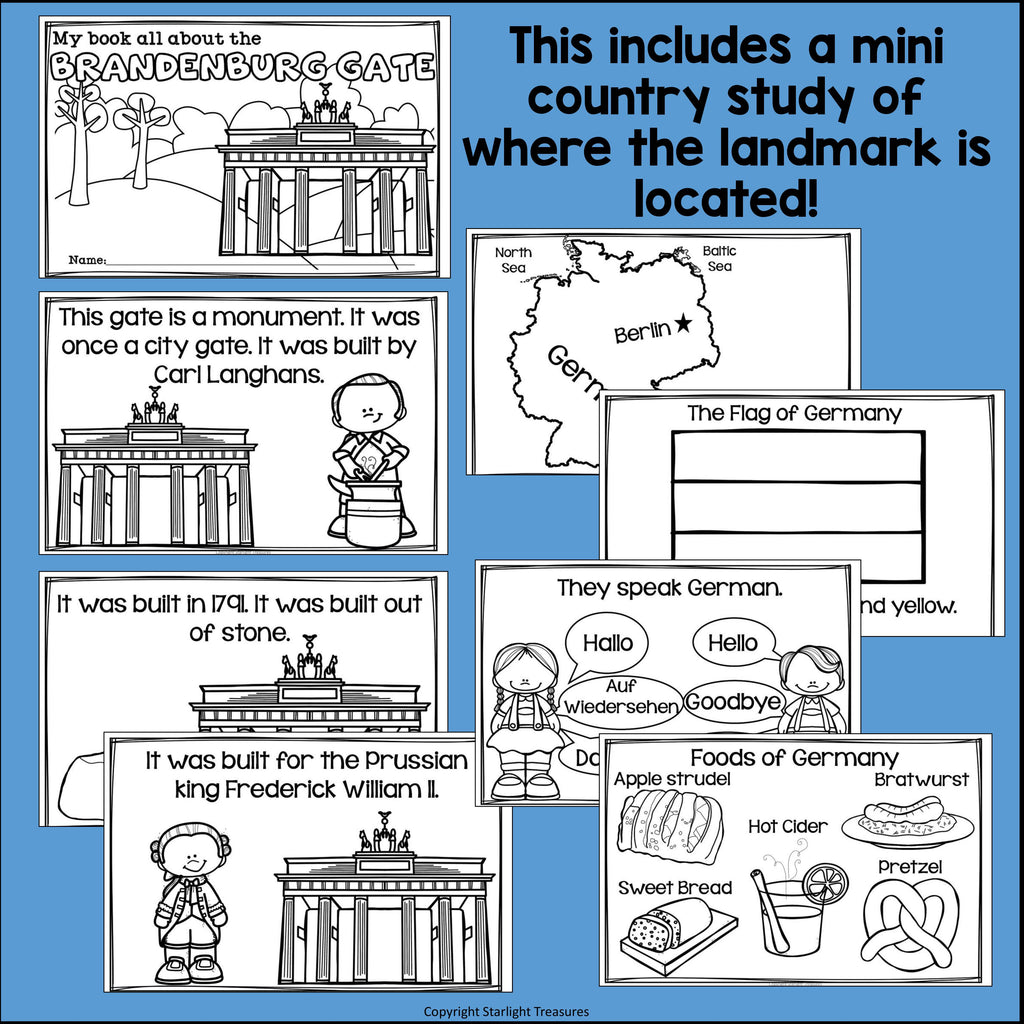 Brandenburg Gate Complete Unit for Early Learners - World Landmarks