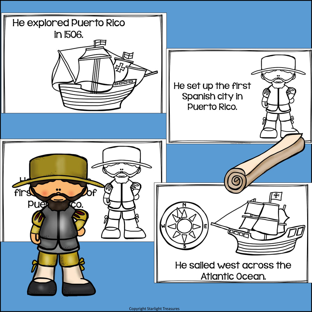 Juan Ponce de Leon Mini Book for Early Readers: Early Explorers
