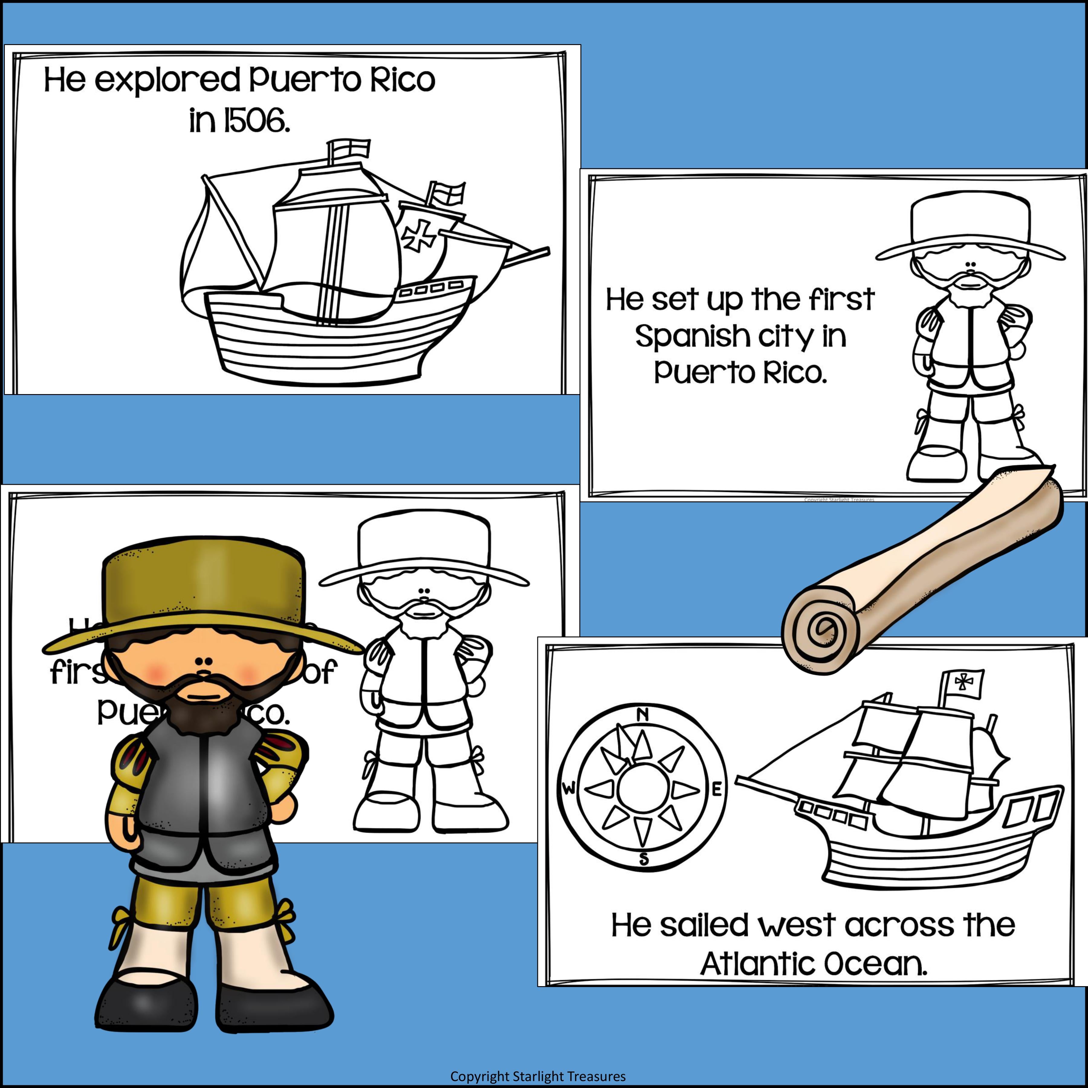 Juan Ponce de Leon Mini Book for Early Readers: Early Explorers
