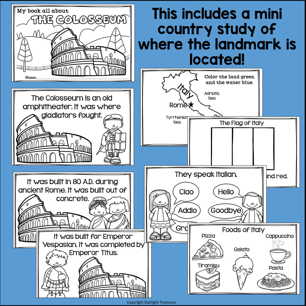 Colosseum Complete Unit for Early Learners - World Landmarks