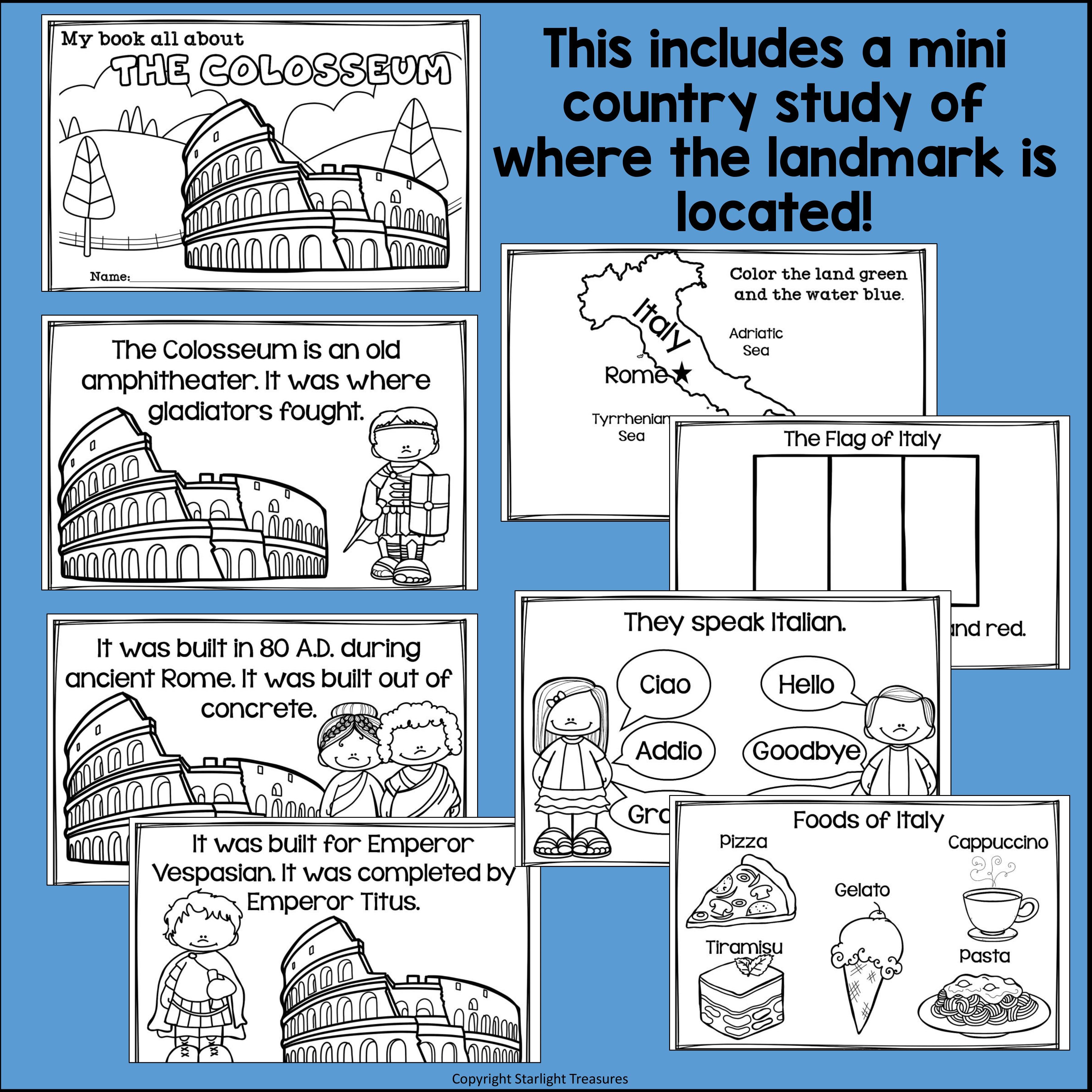 Colosseum Complete Unit for Early Learners - World Landmarks