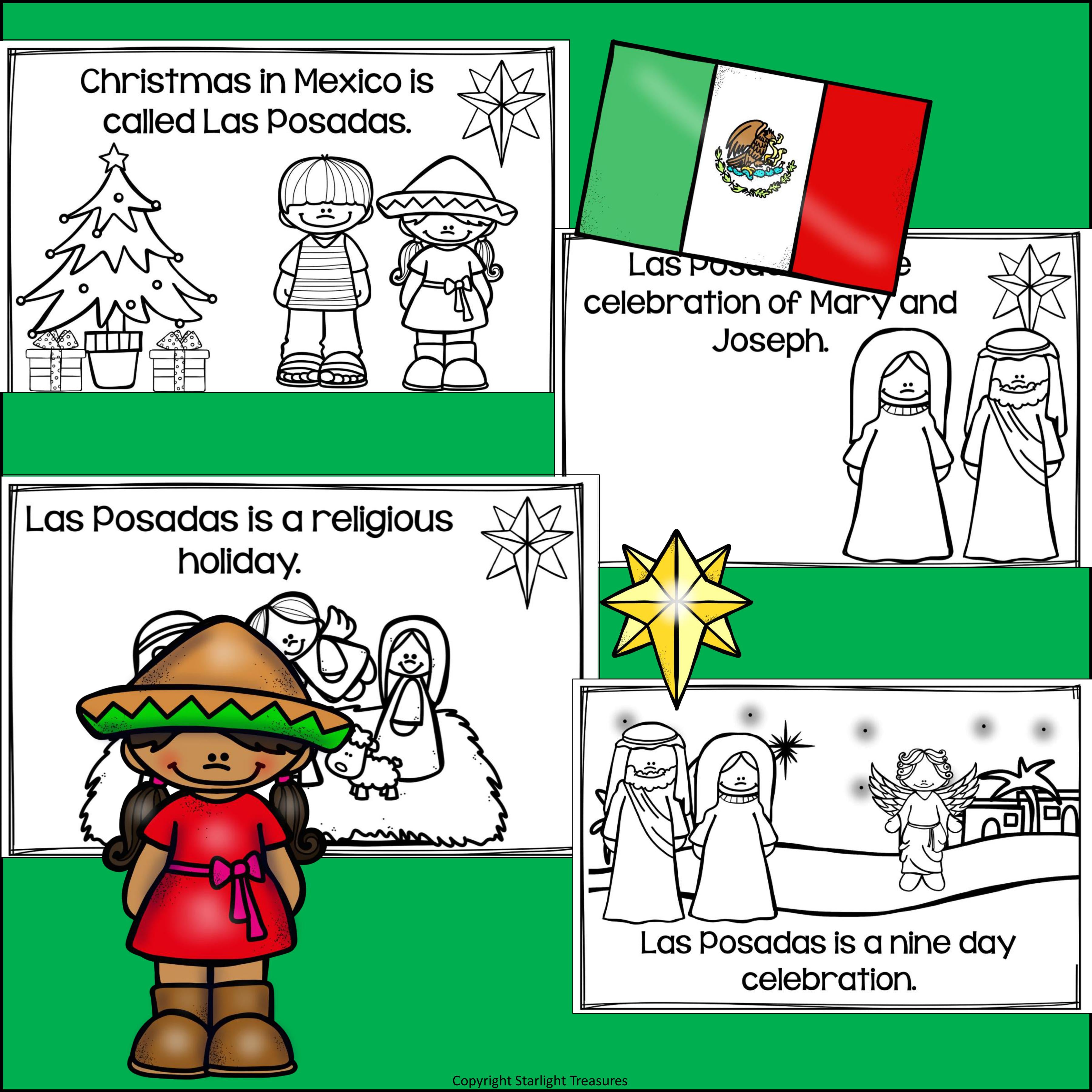 Christmas in Mexico: Las Posadas Mini Book for Early Readers