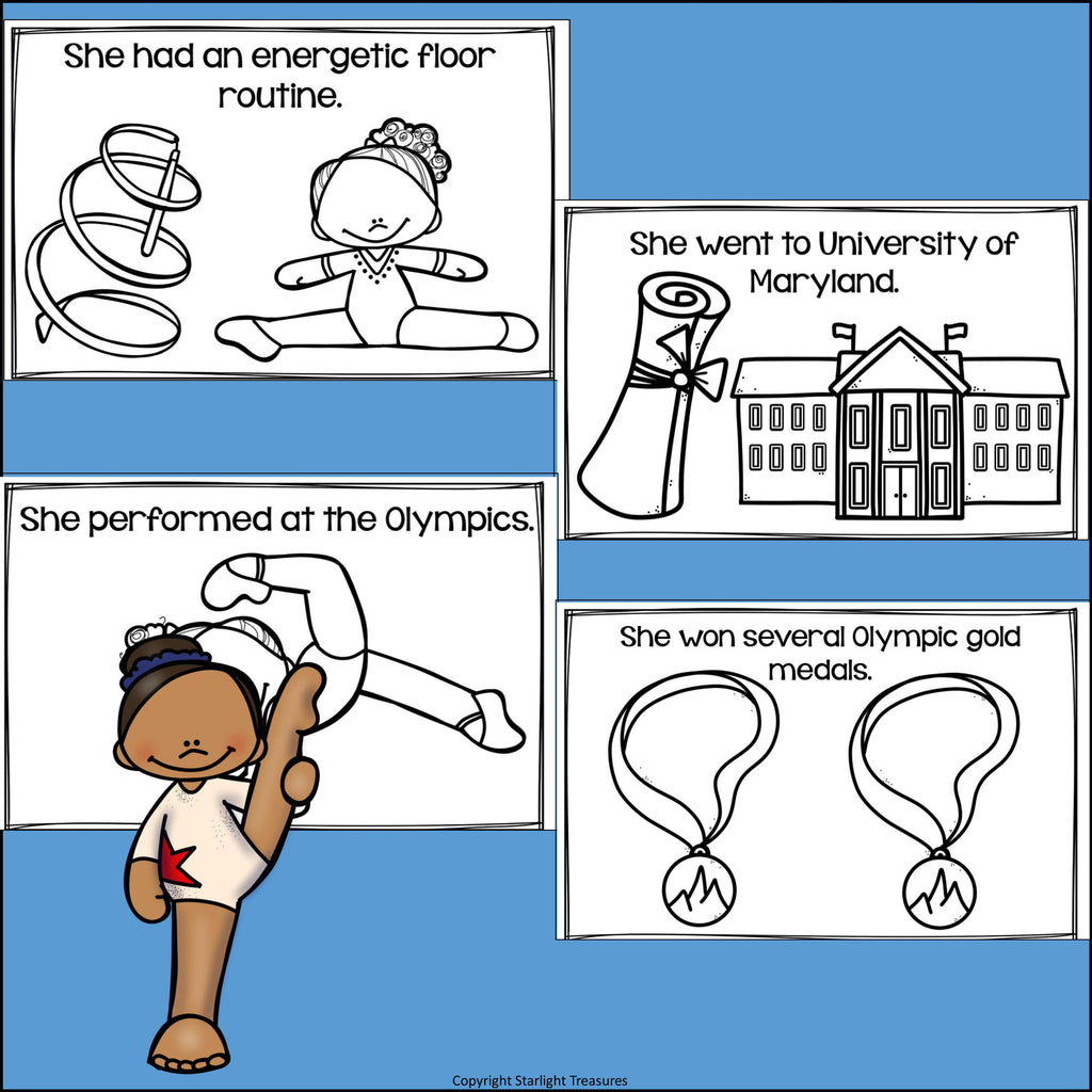 Dominique Dawes Mini Book for Early Readers: Women's History Month