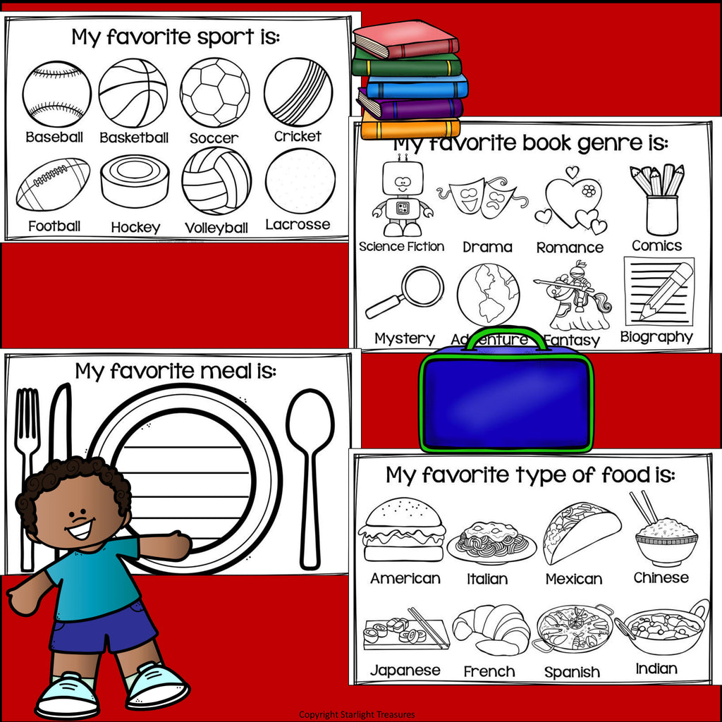 Back To School Mini Book - All About Me Mini Book