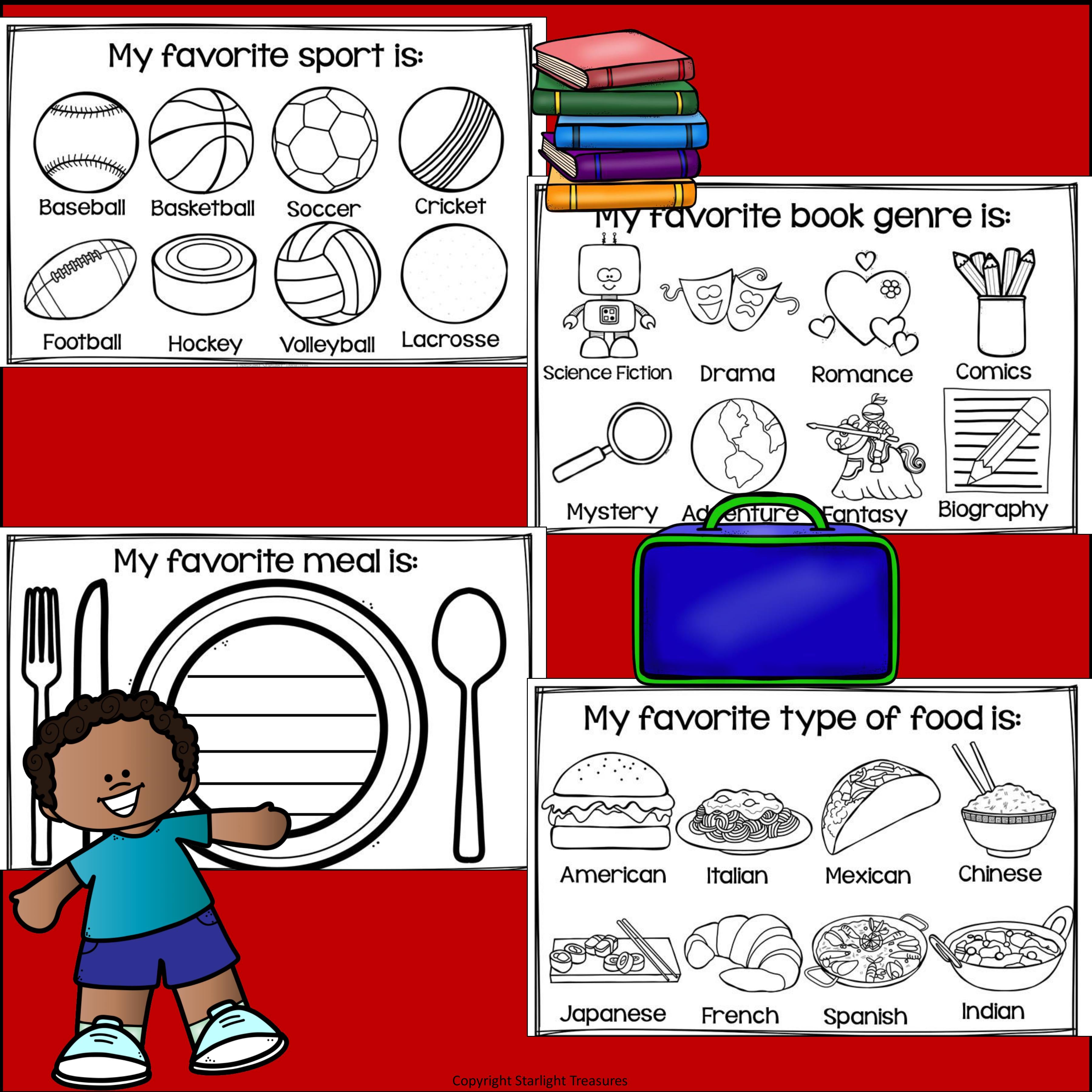 Back To School Mini Book - All About Me Mini Book