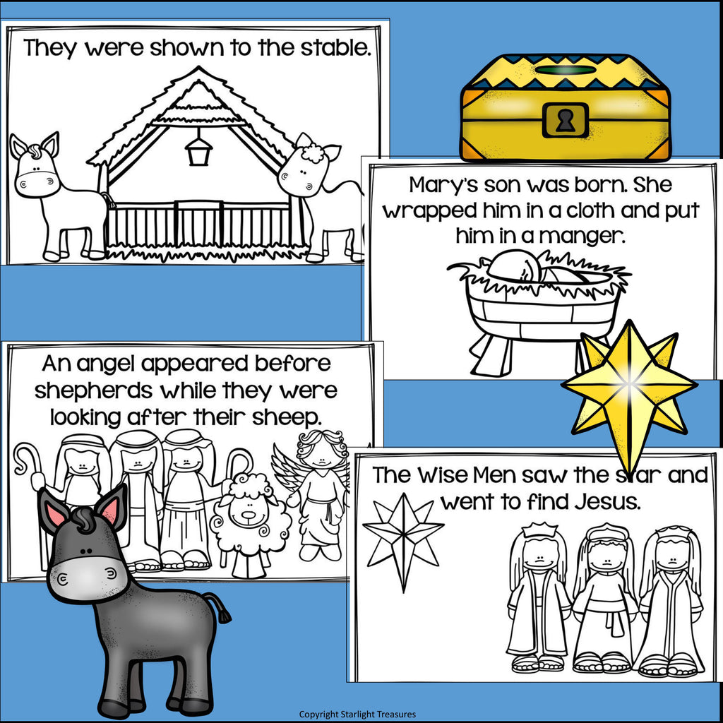 The Christmas Story Mini Book for Early Readers - Nativity Story, Birth of Jesus