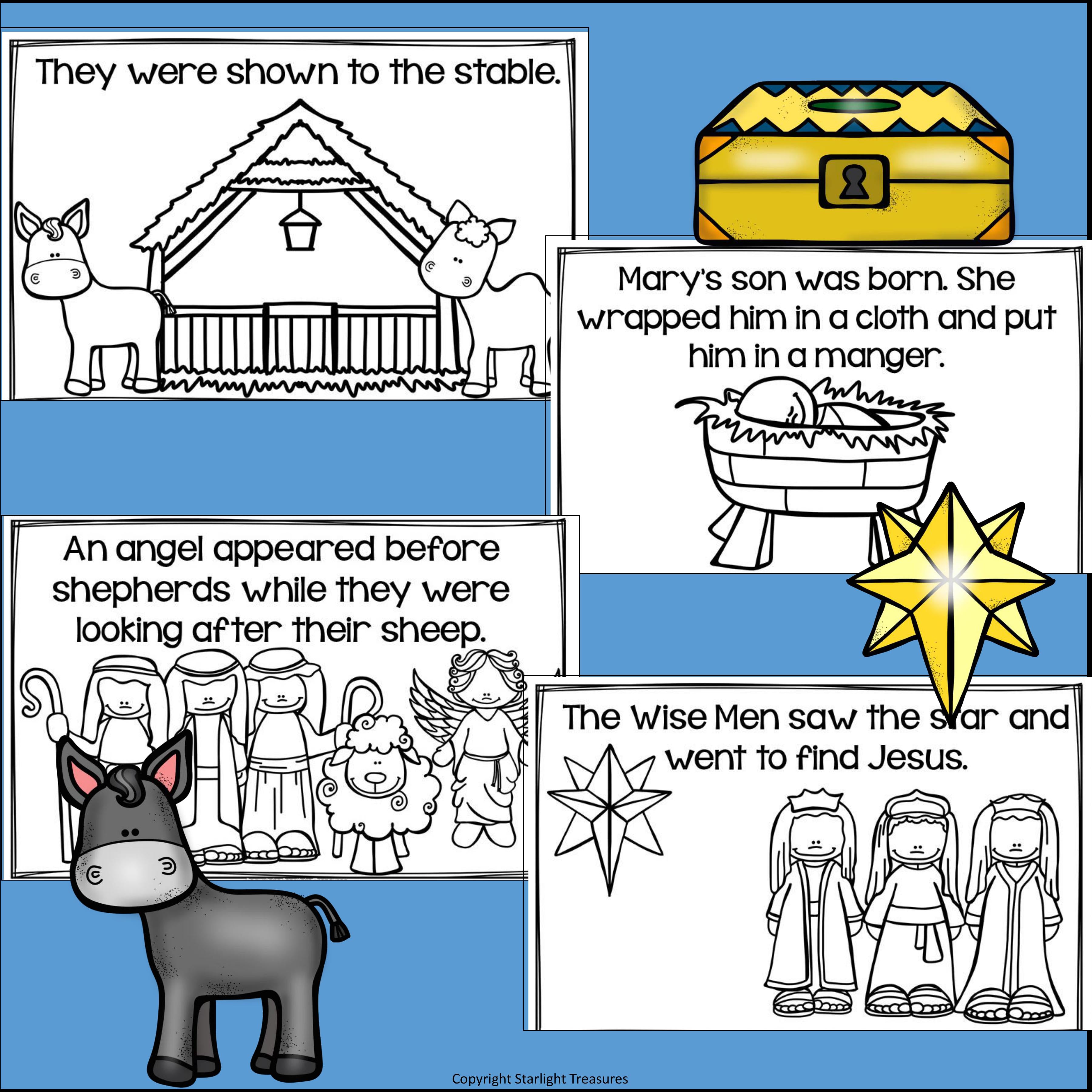 The Christmas Story Mini Book for Early Readers - Nativity Story, Birth of Jesus