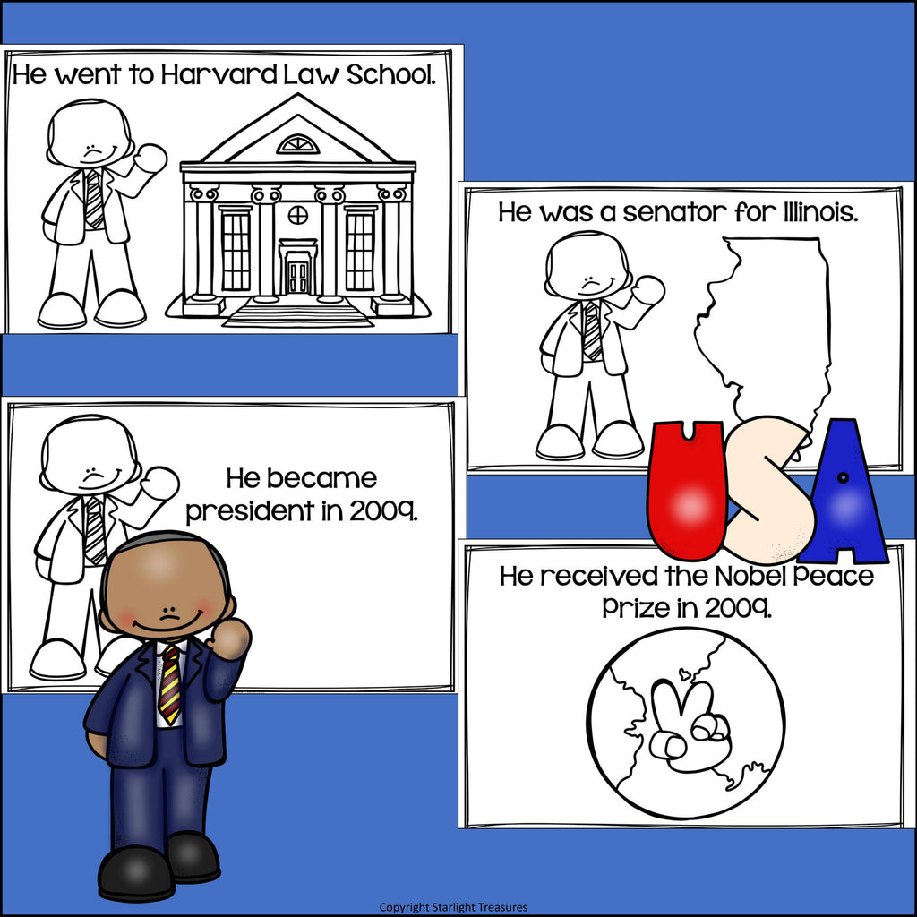 Barack Obama Mini Book for Early Readers: Presidents' Day