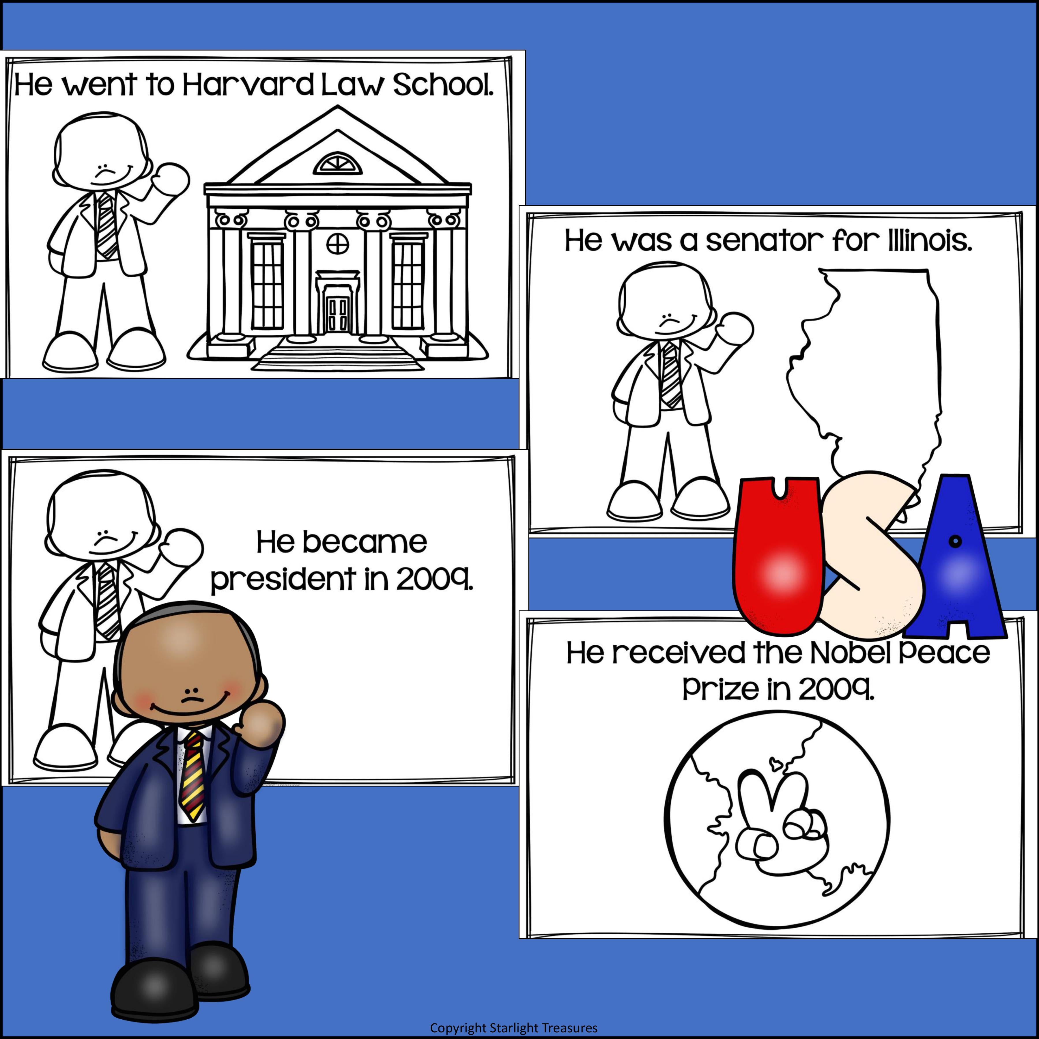 Barack Obama Mini Book for Early Readers: Presidents' Day